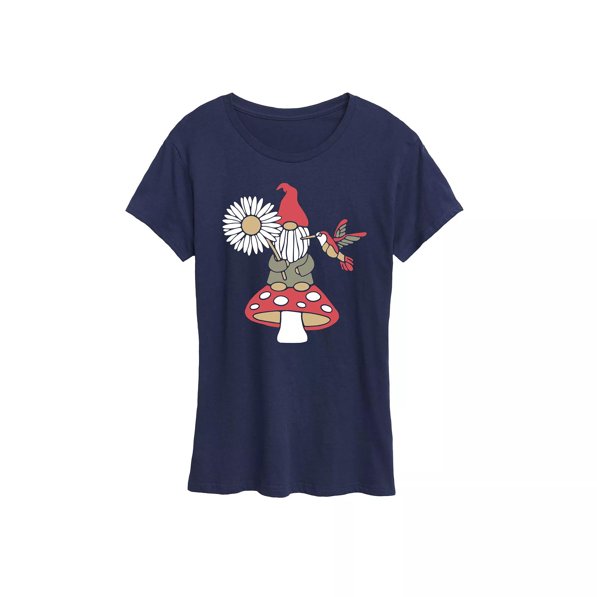 Women's Mushroom Gnome Graphic Tee,  Product Image