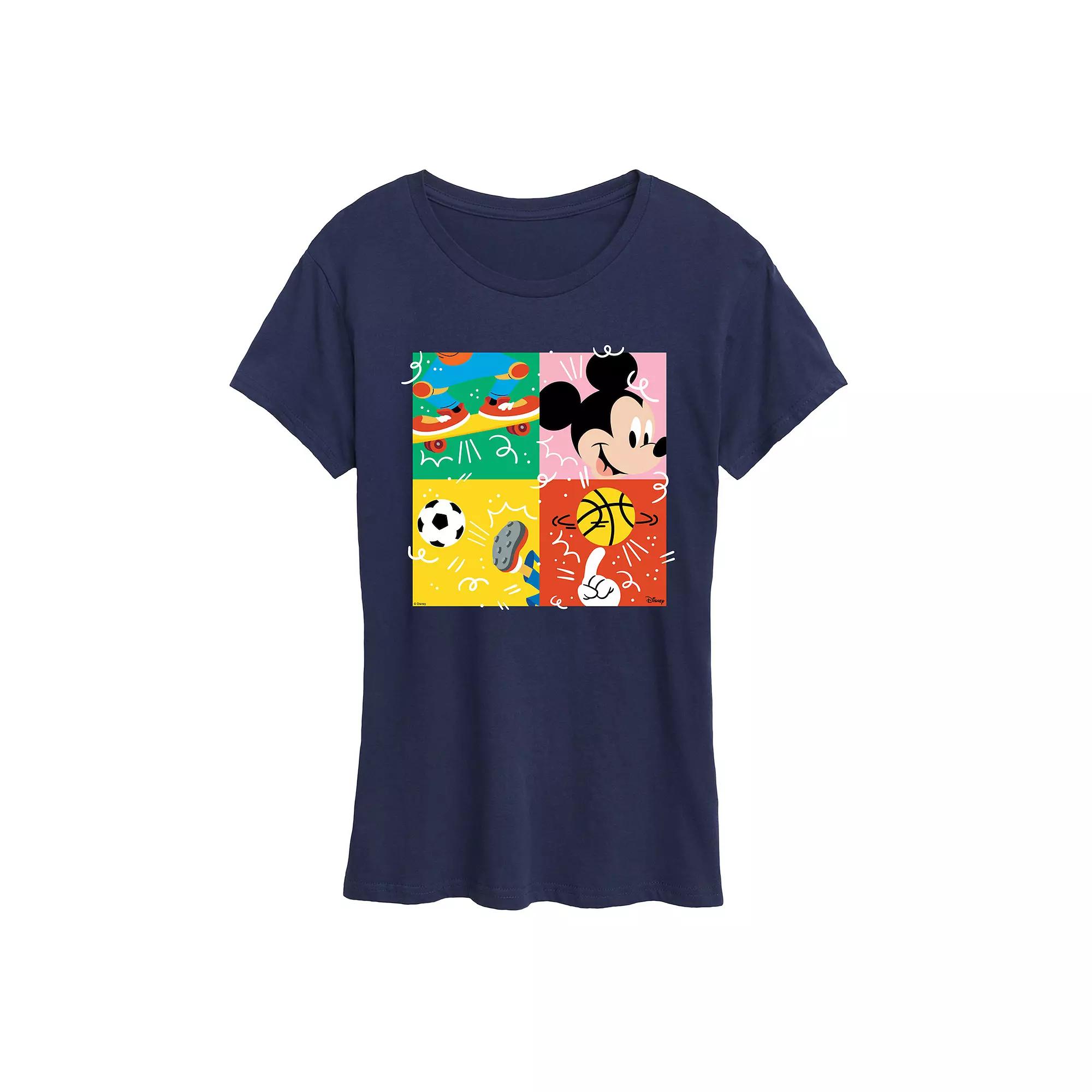 Disney's Mickey Mouse Women's Sports Grid Graphic Tee,  Product Image