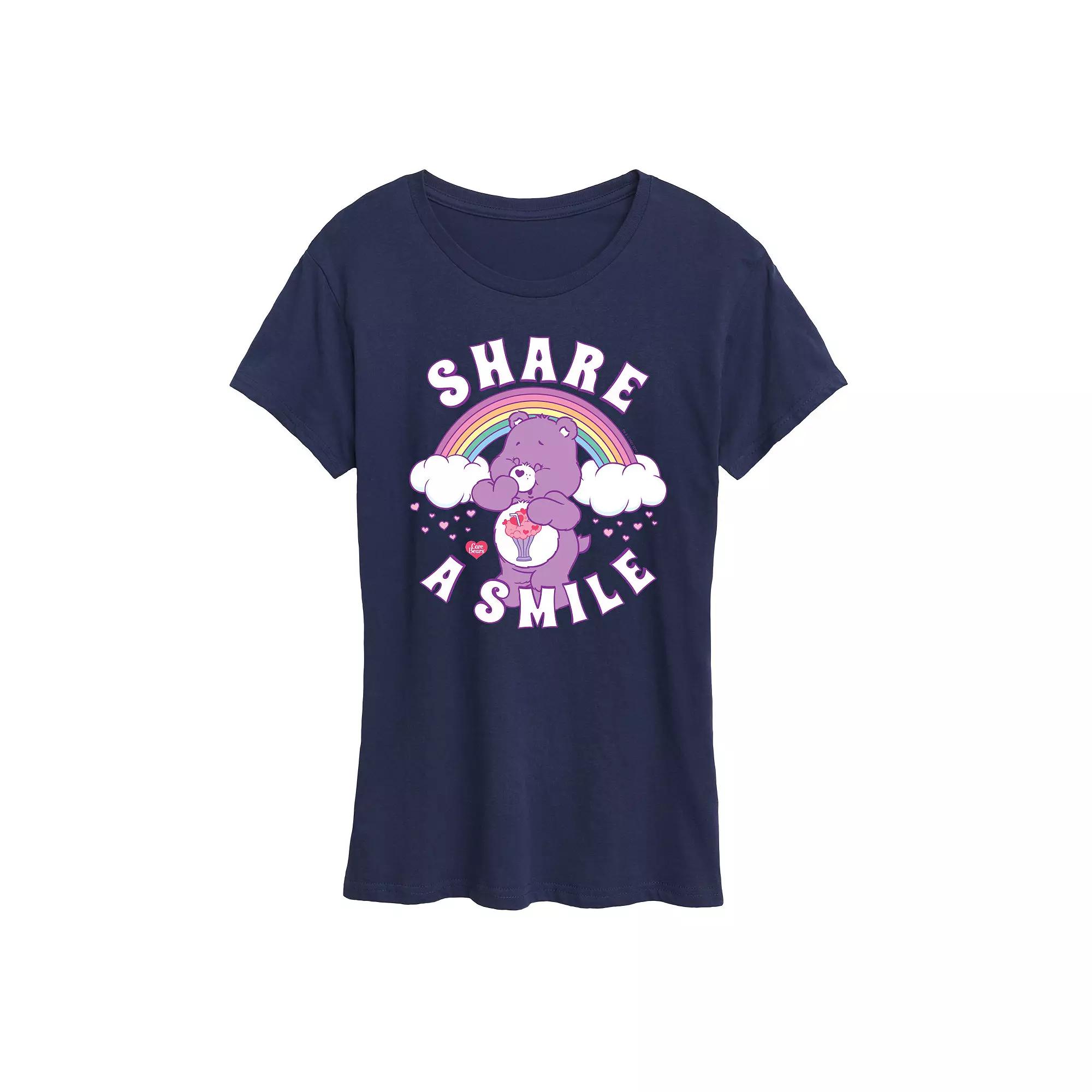 Women's Care Bears Share A Smile Graphic Tee, Girl's,  Product Image