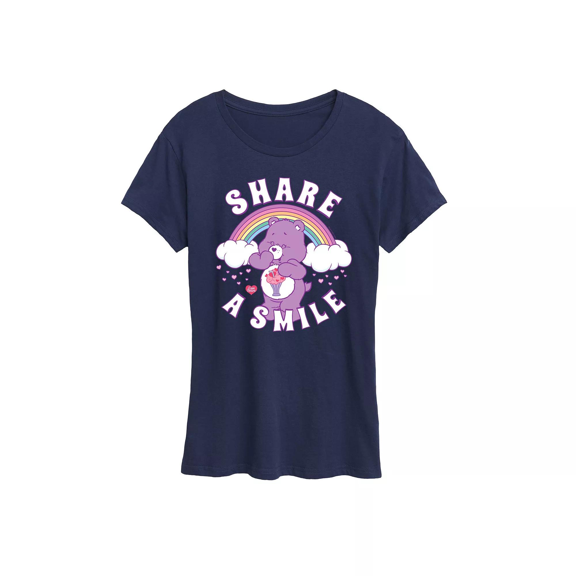 Women's Care Bears Share A Smile Graphic Tee, Girl's,  Product Image