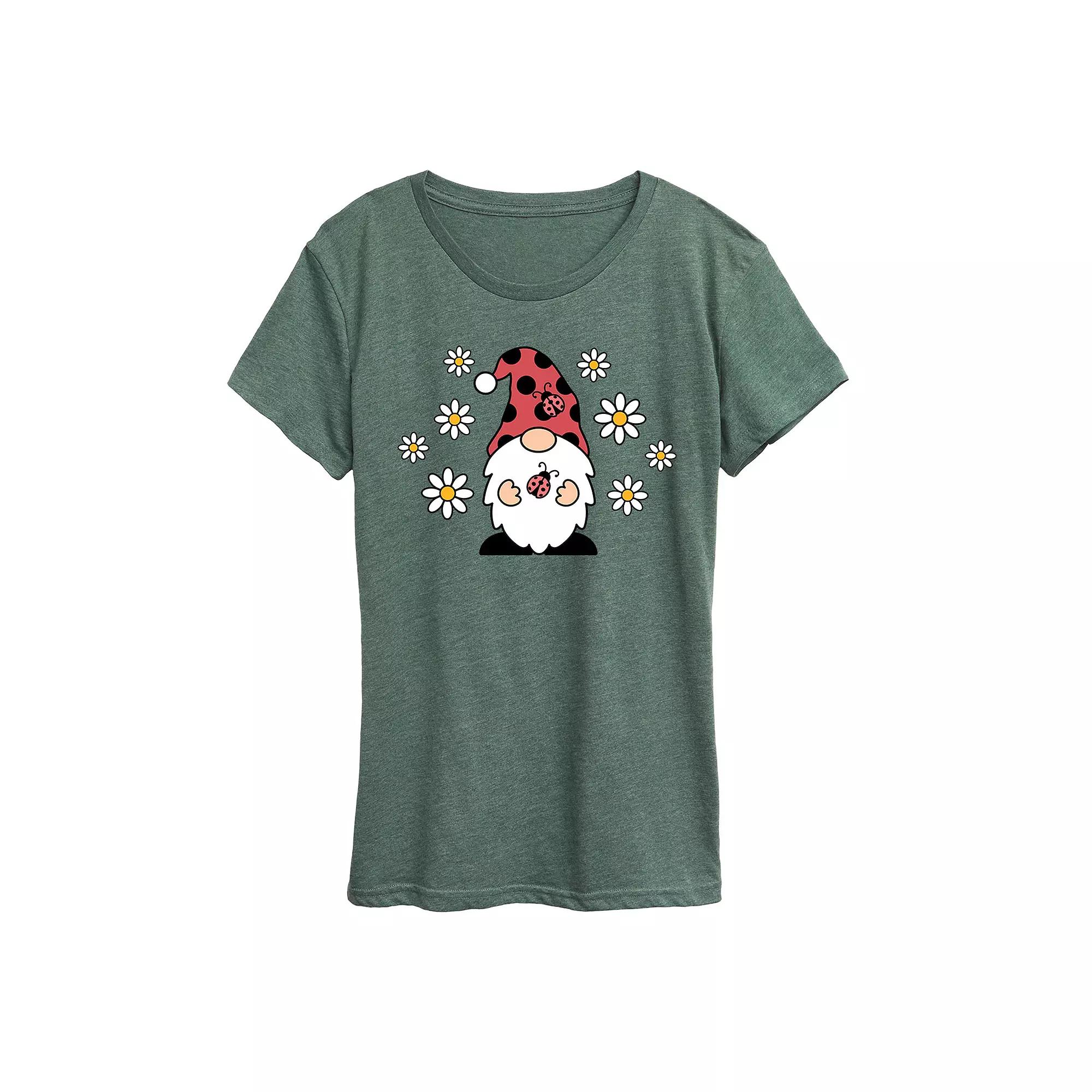 Women's Ladybug Gnome Graphic Tee,  Product Image