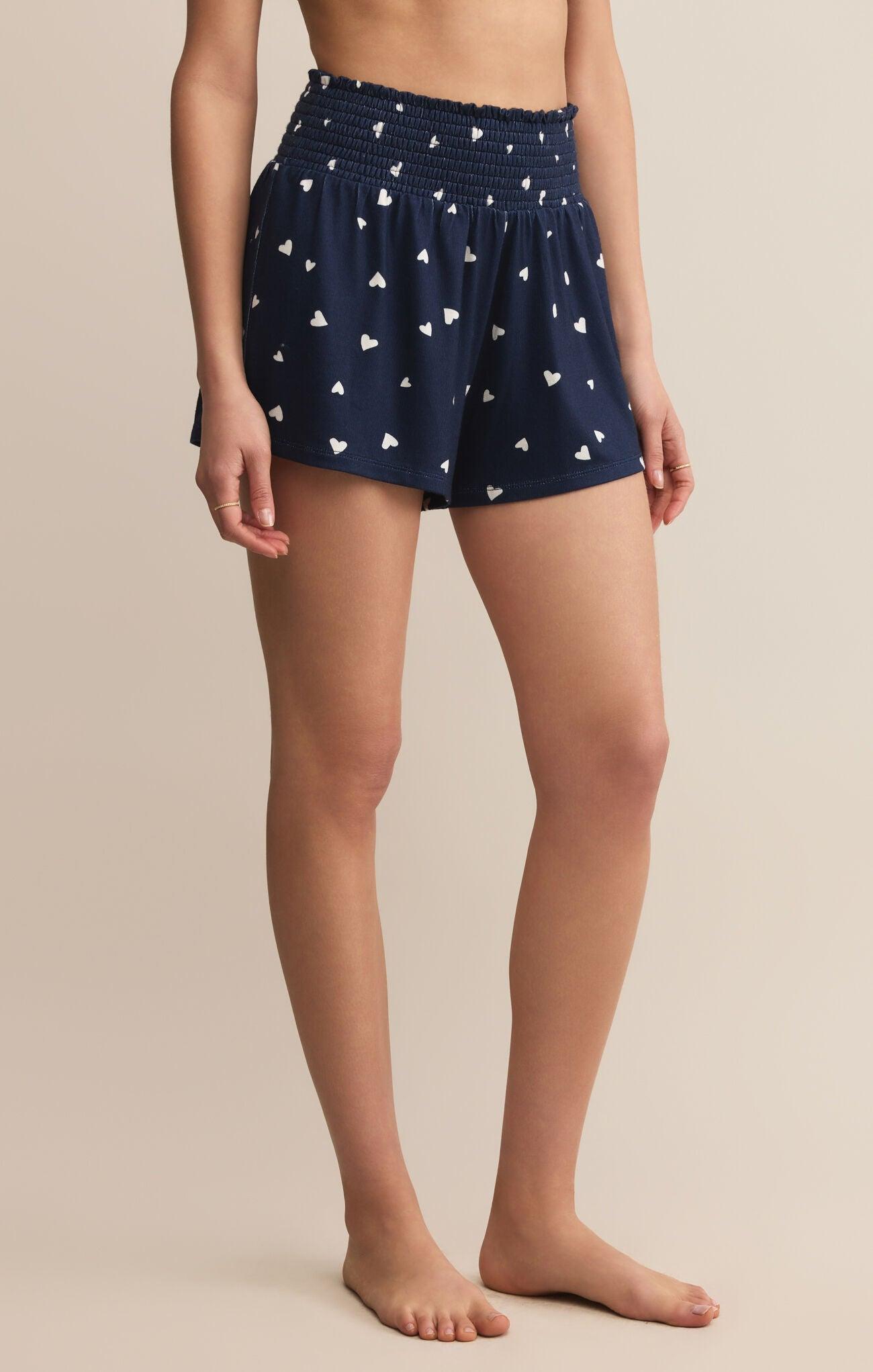 Z Supply Dawn Heart Shorts-Navy Product Image