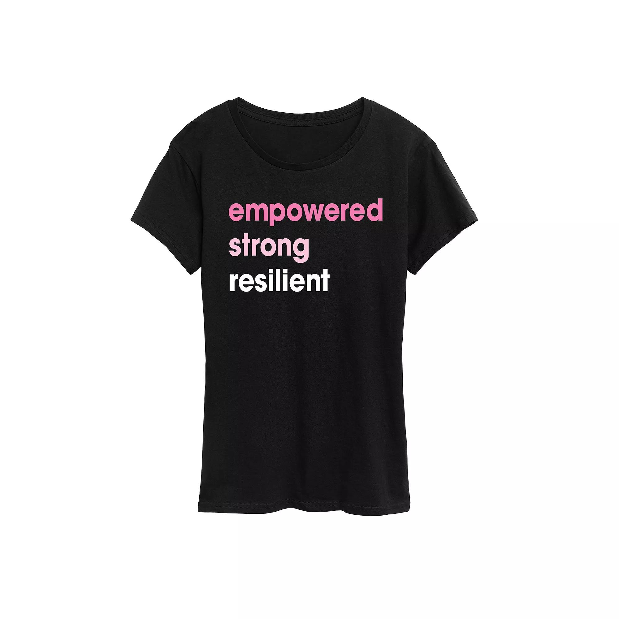 Women's Empowered Strong Resilient Graphic Tee,  Product Image