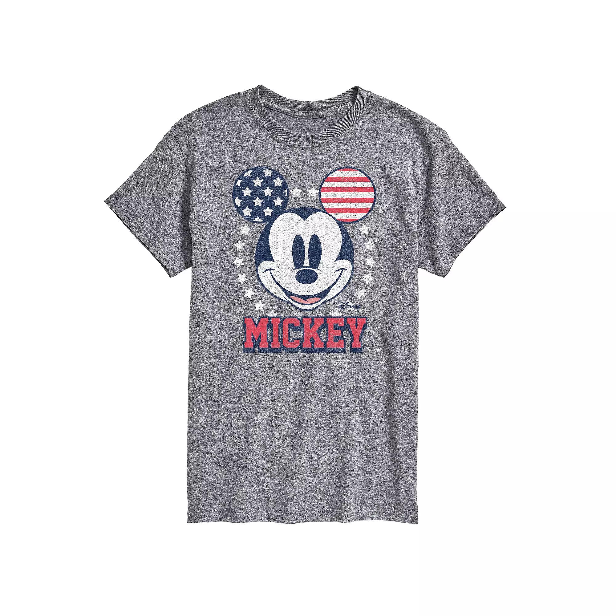 Disney's Mickey Mouse Big & Tall USA Ears Graphic Tee, Men's, Size: 4XB, Gray Product Image