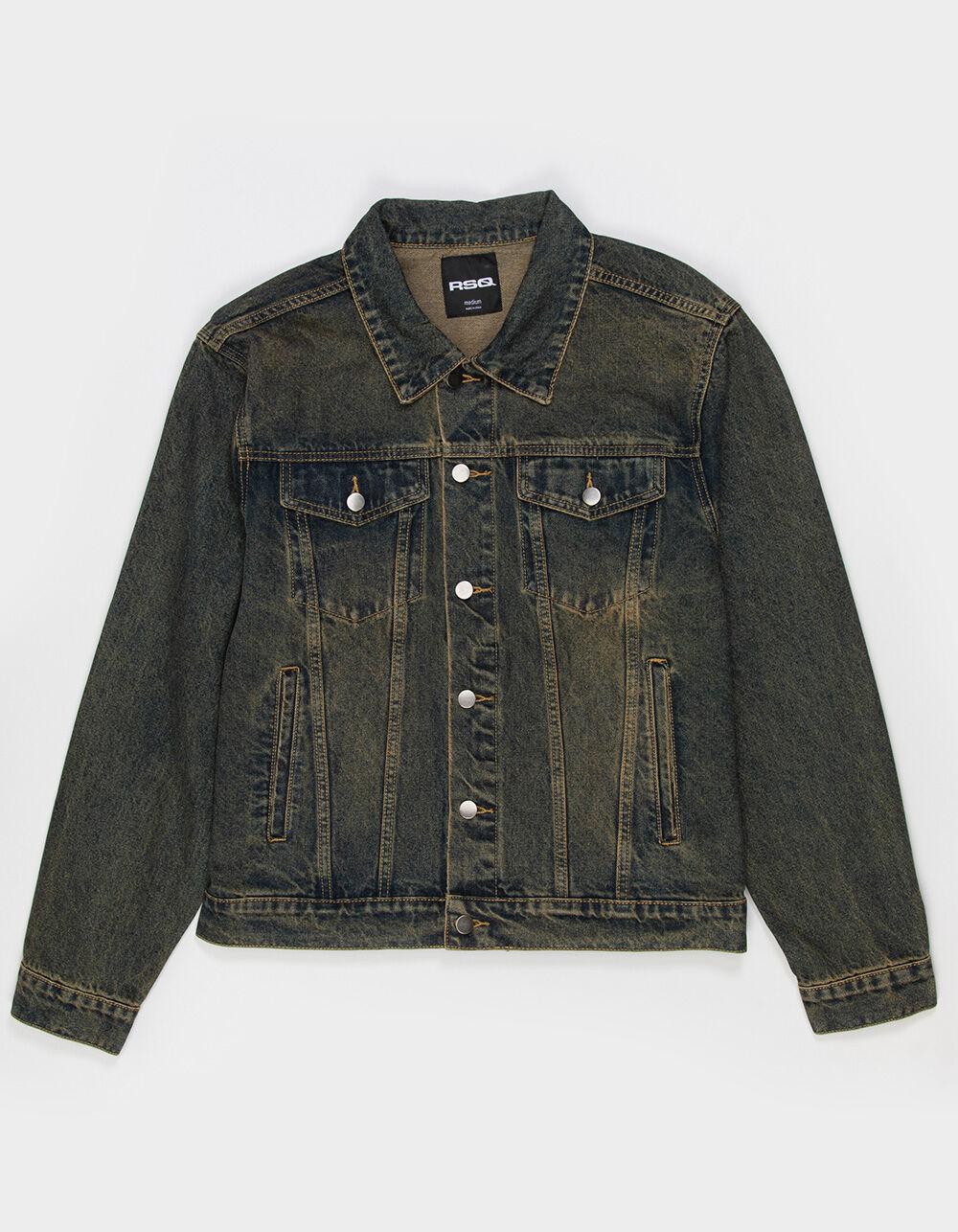 RSQ Mens Overdye Denim Trucker Jacket - INDIGO Product Image