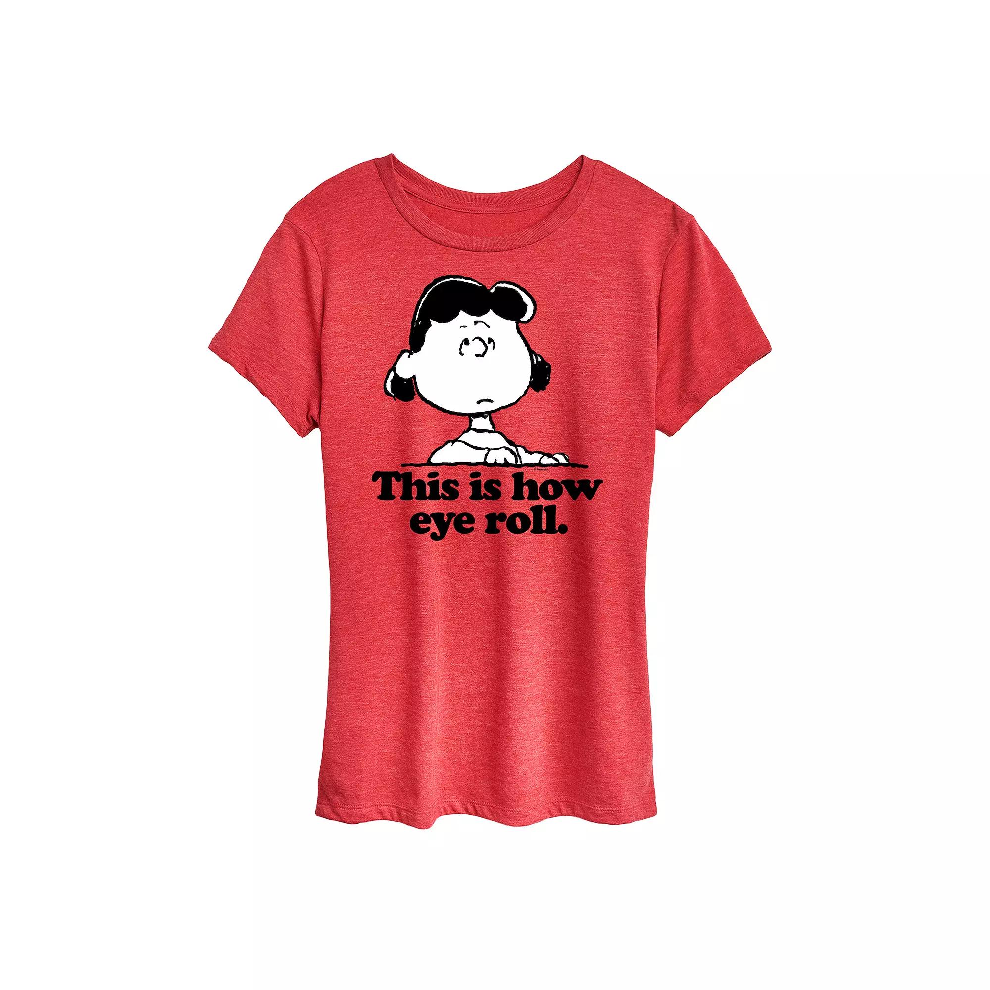 Women's Peanuts Lucy This Is How Eye Roll Graphic Tee,  Product Image