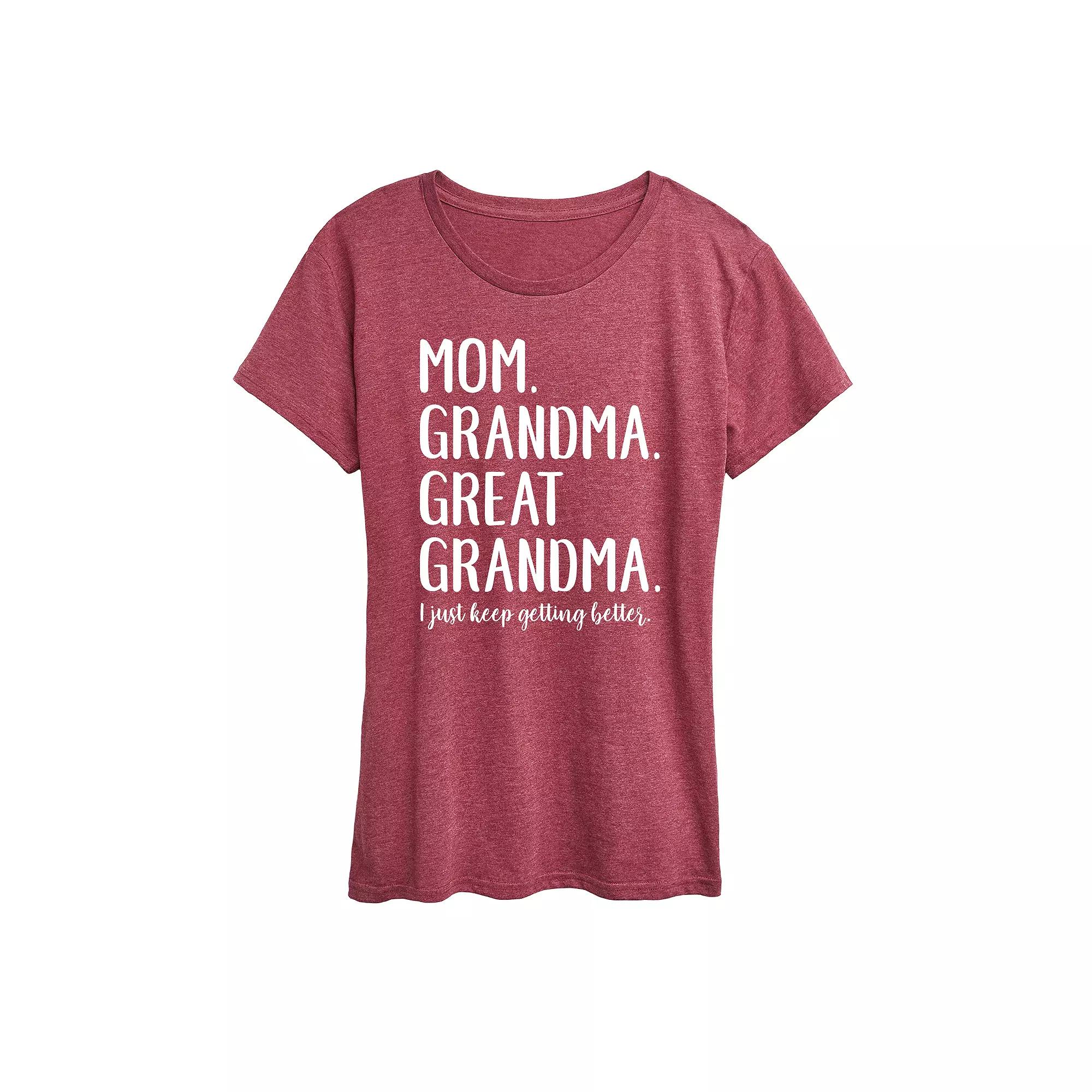 Women's Mom Grandma & Great Grandma Graphic Tee, Girl's,  Product Image