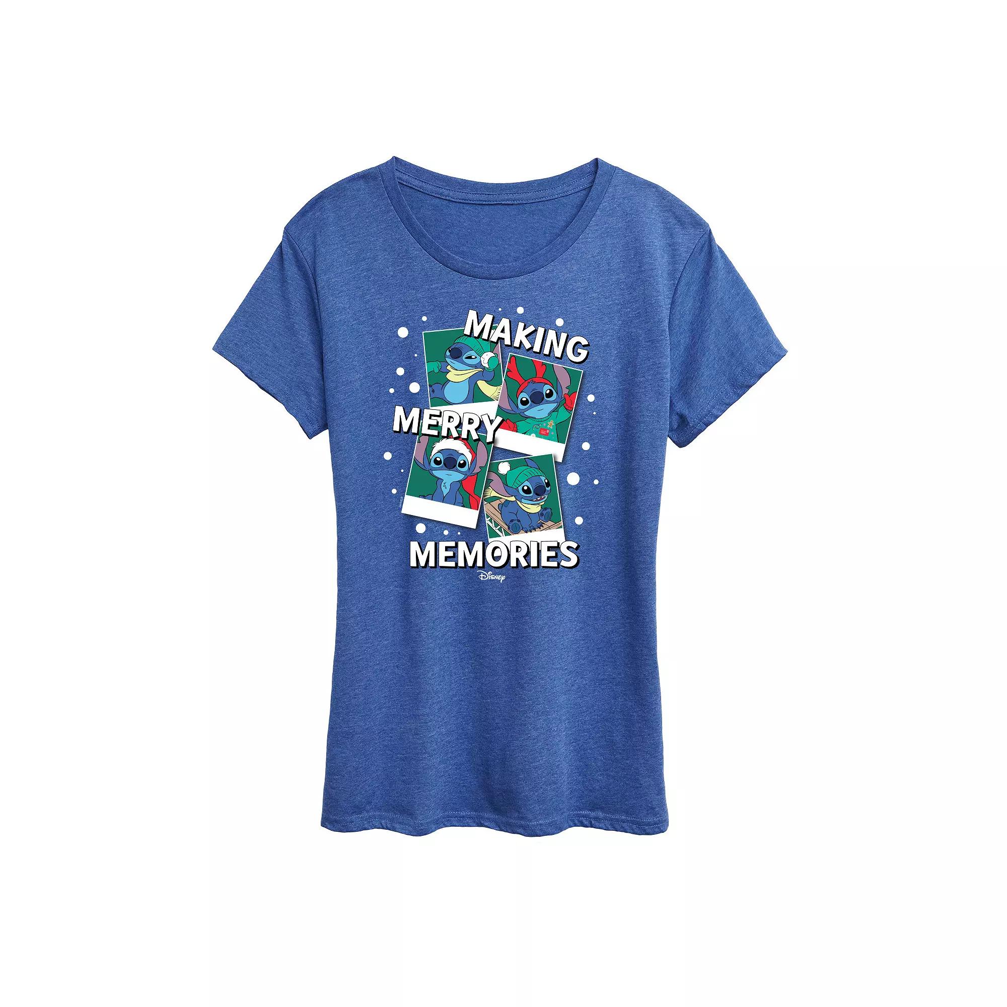 Disney's Lilo and Stitch Women's Merry Memories Graphic Tee,  Product Image