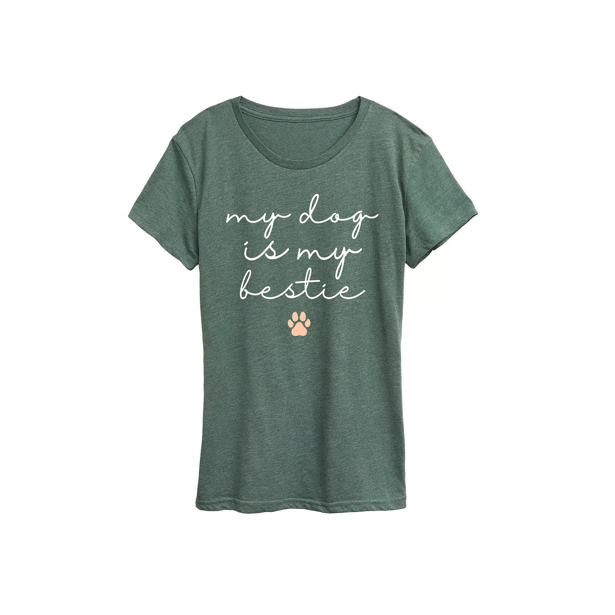 Plus My Dog Is My Bestie Graphic Tee, Women's,  Product Image