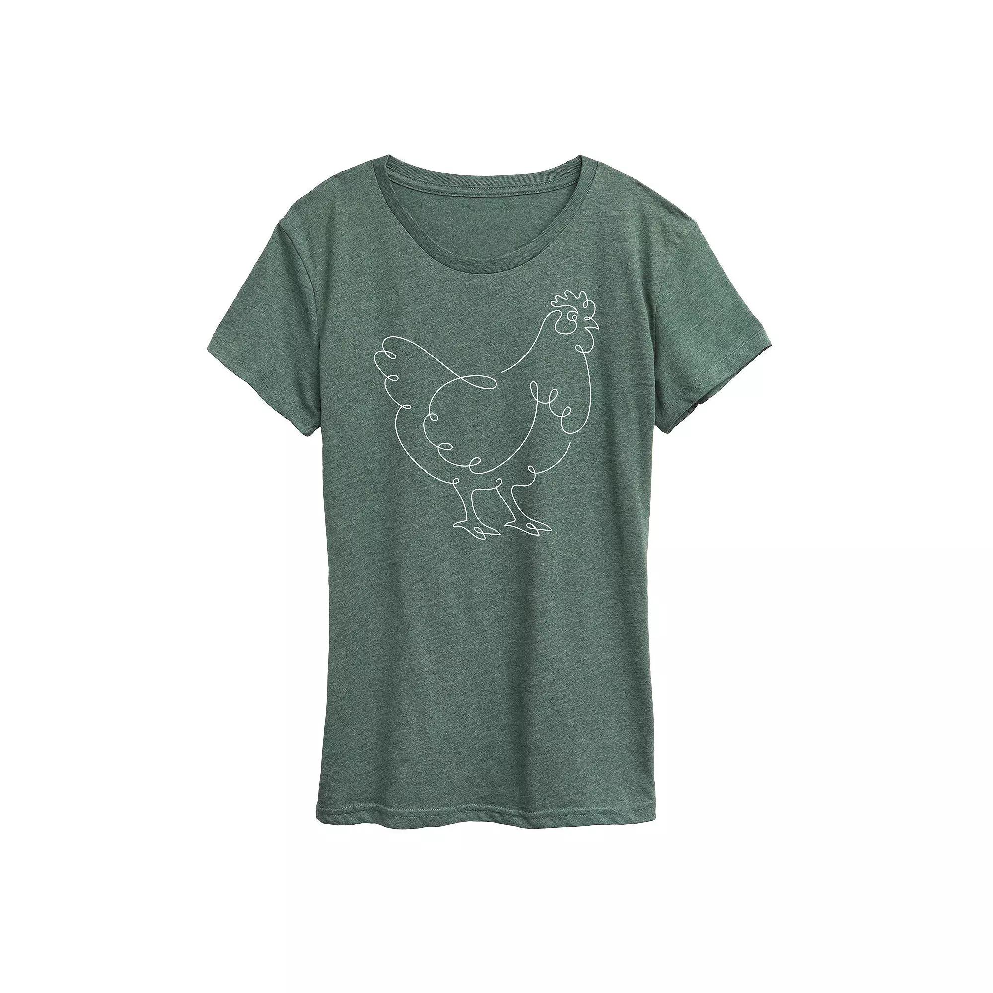 Women's Dog With Retro Mountain Graphic Tee,  Product Image