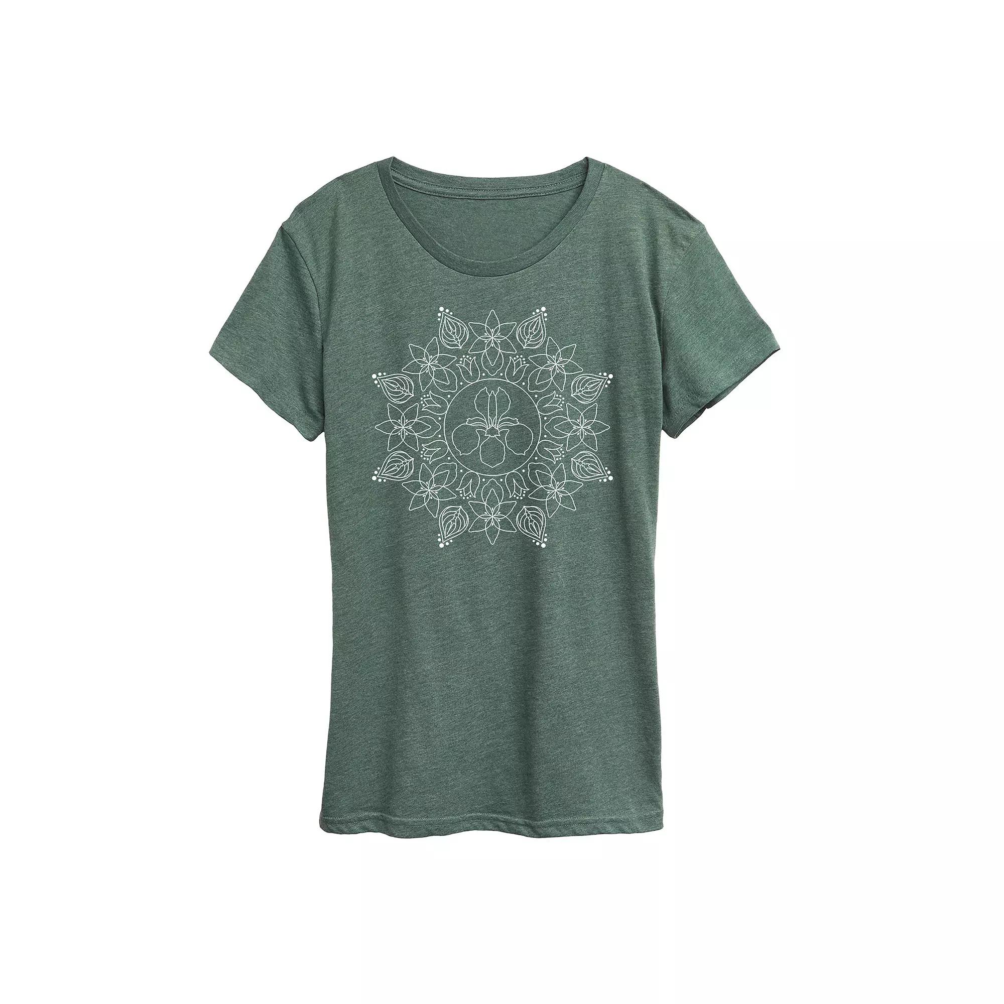 Women's Spring Floral Decorative Graphic Tee,  Product Image