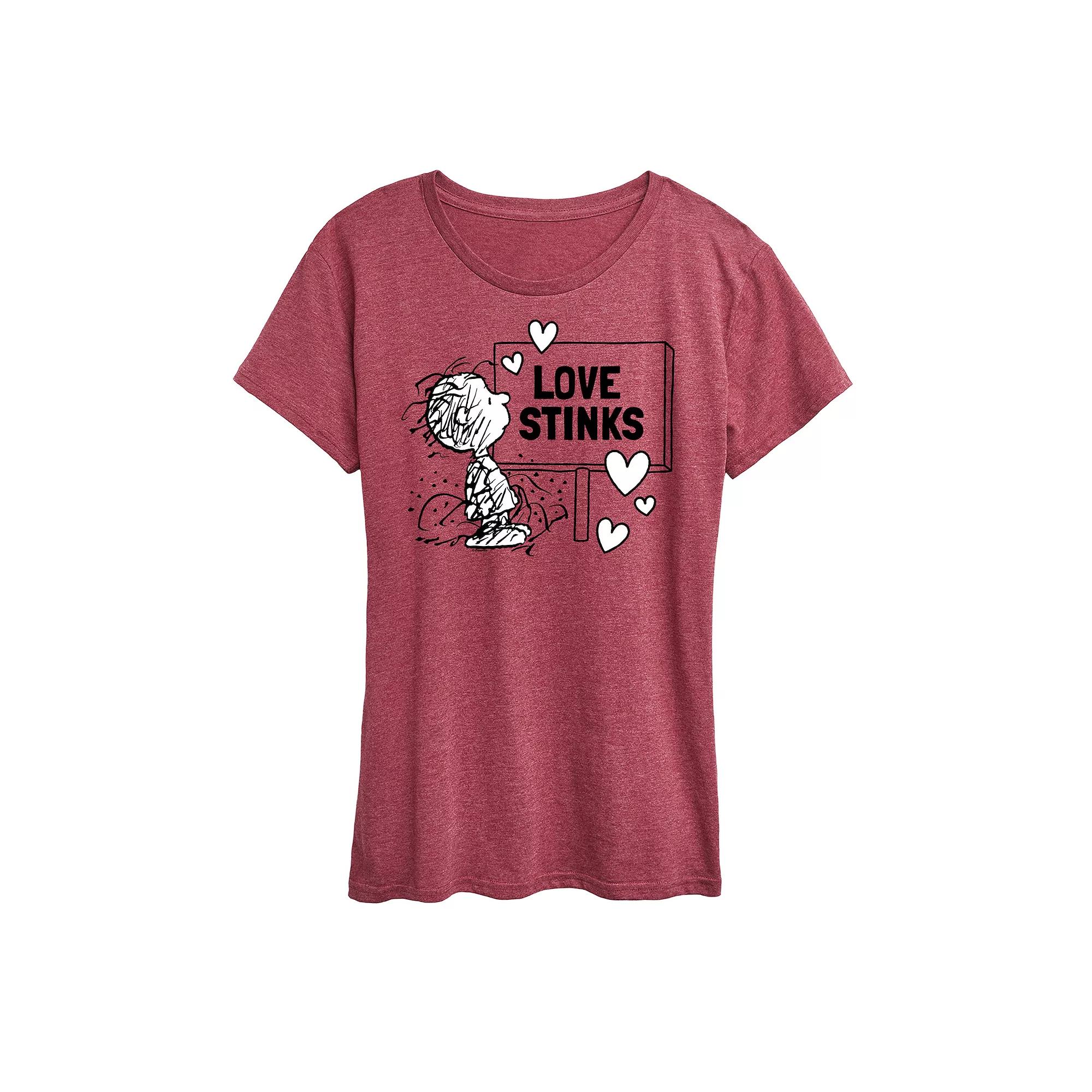 Women's Peanuts Pig Pen Love Stinks Graphic Tee,  Product Image