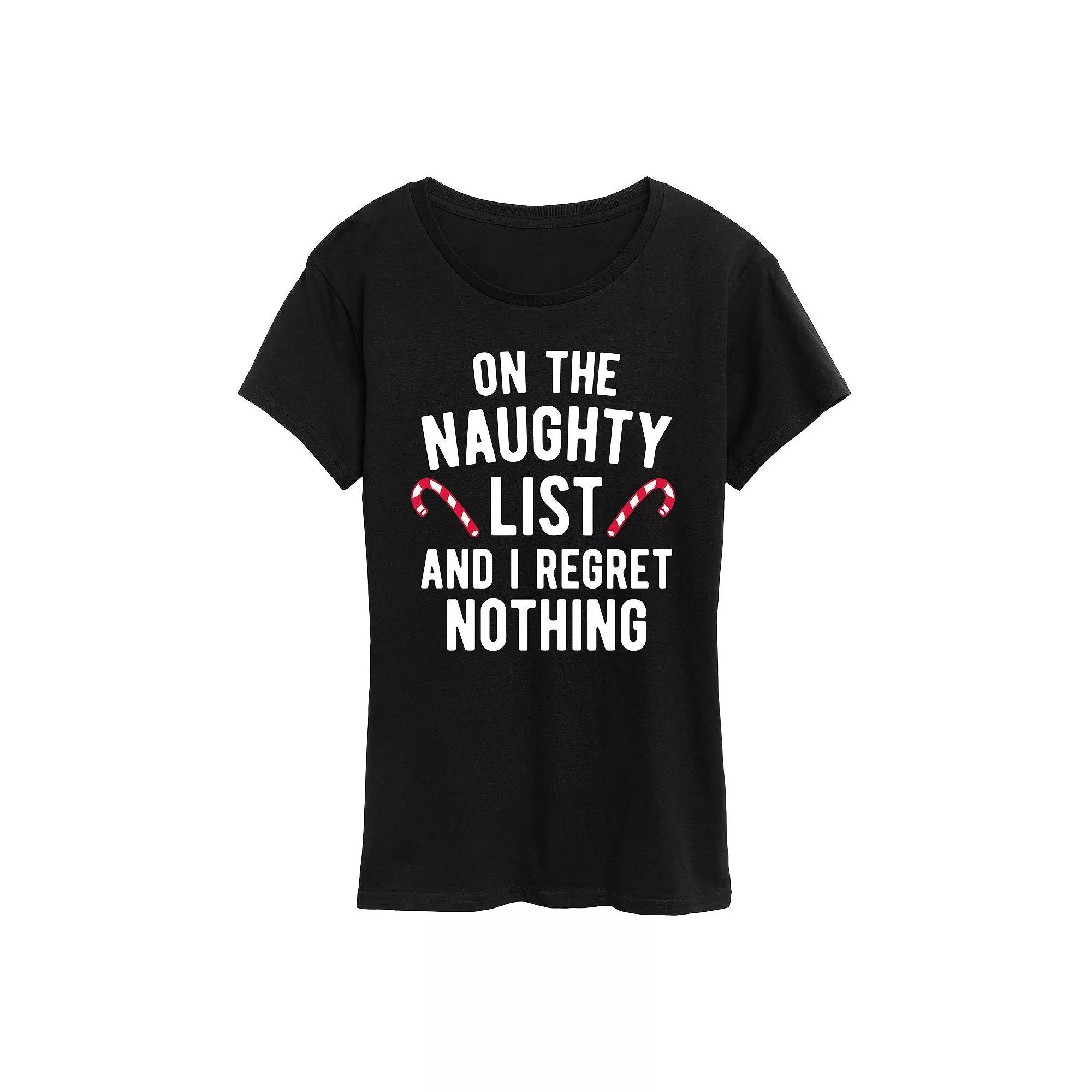 Women's On The Naughty List Graphic Tee, Girl's,  Product Image