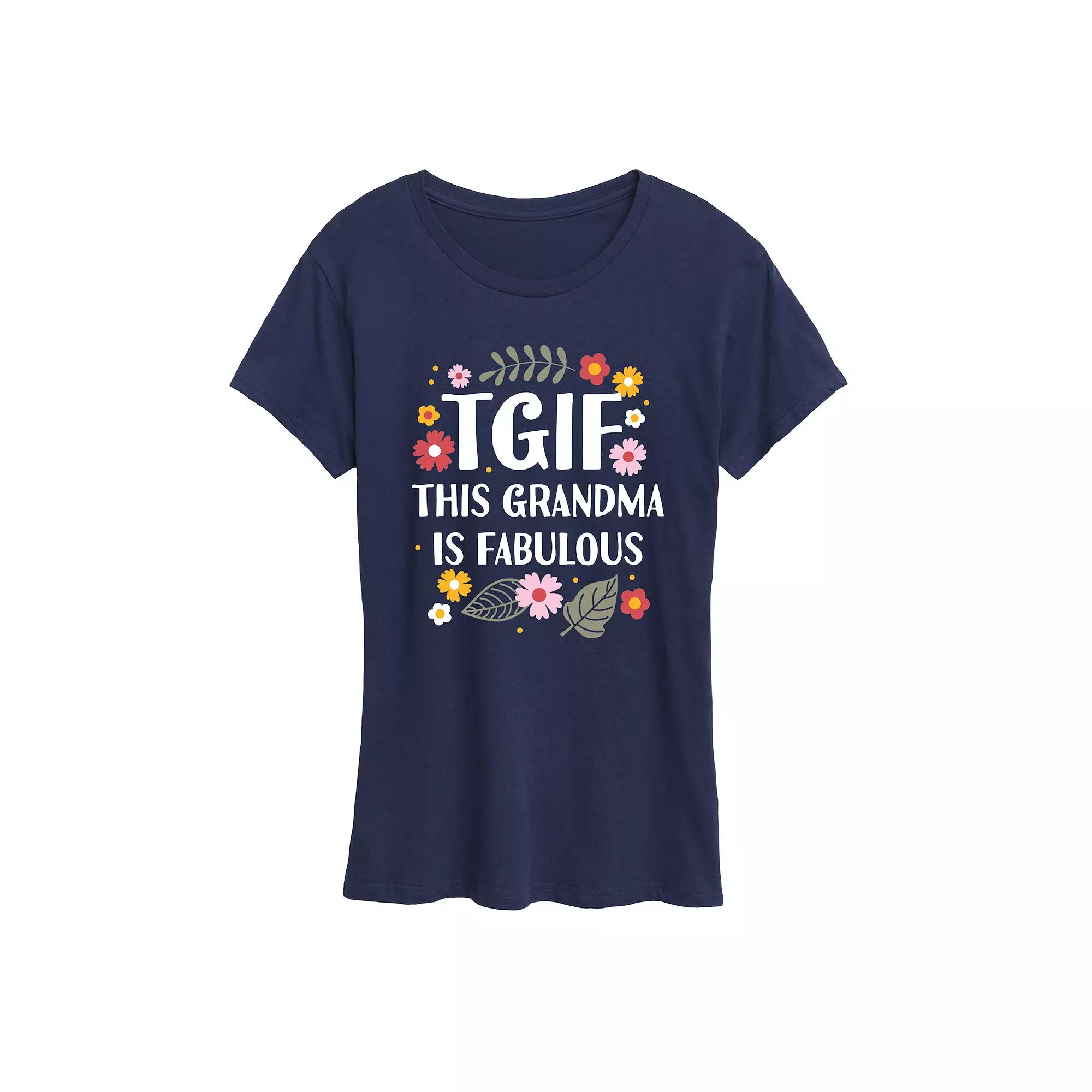 Women's TGIF This Grandma Is Fab Graphic Tee,  Product Image