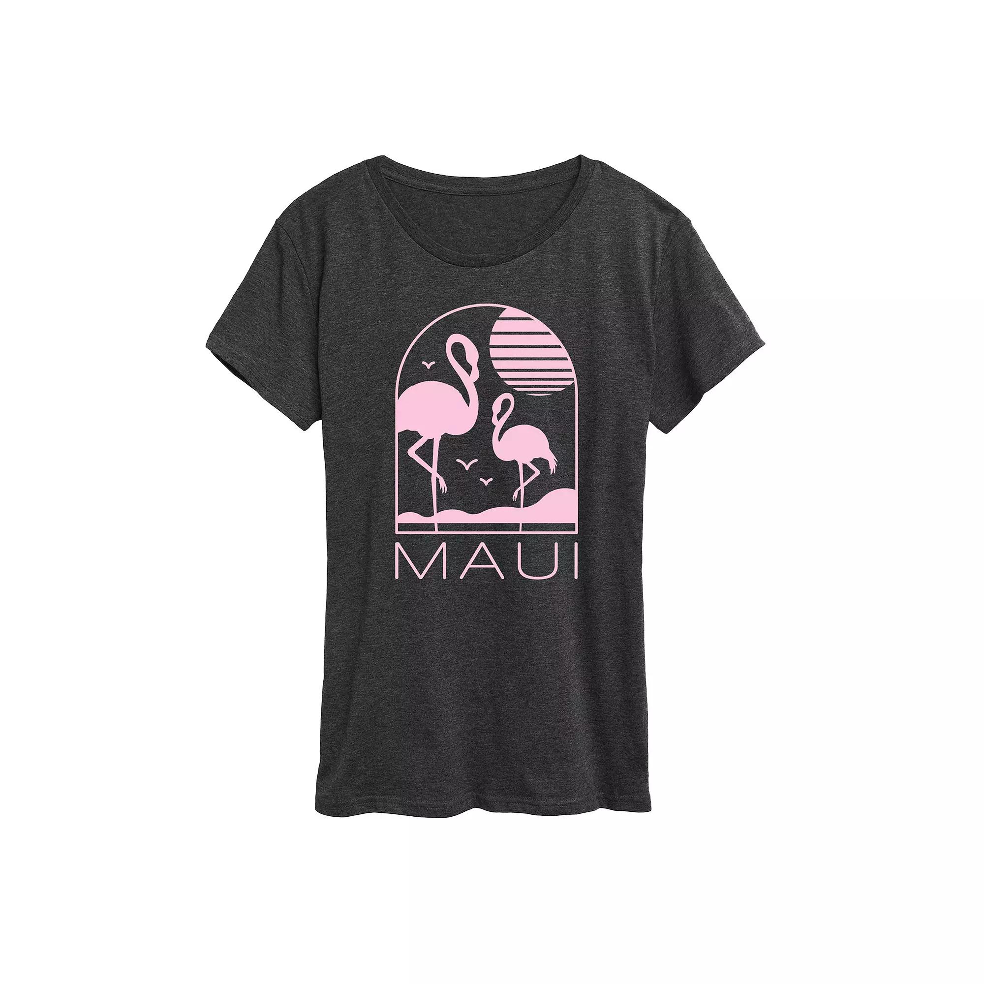 Women's Maui Flamingos Graphic Tee,  Product Image