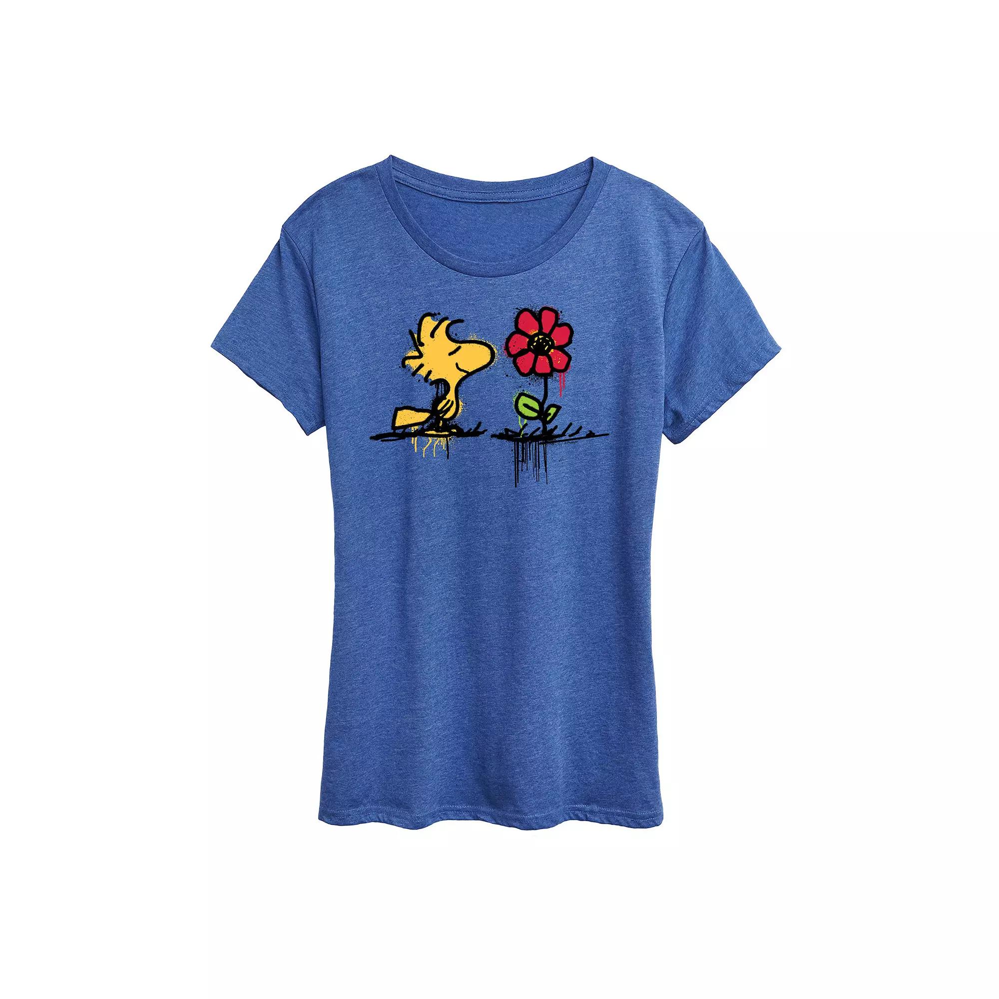 Women's Peanuts Woodstock Rose Graphic Tee, Girl's,  Product Image