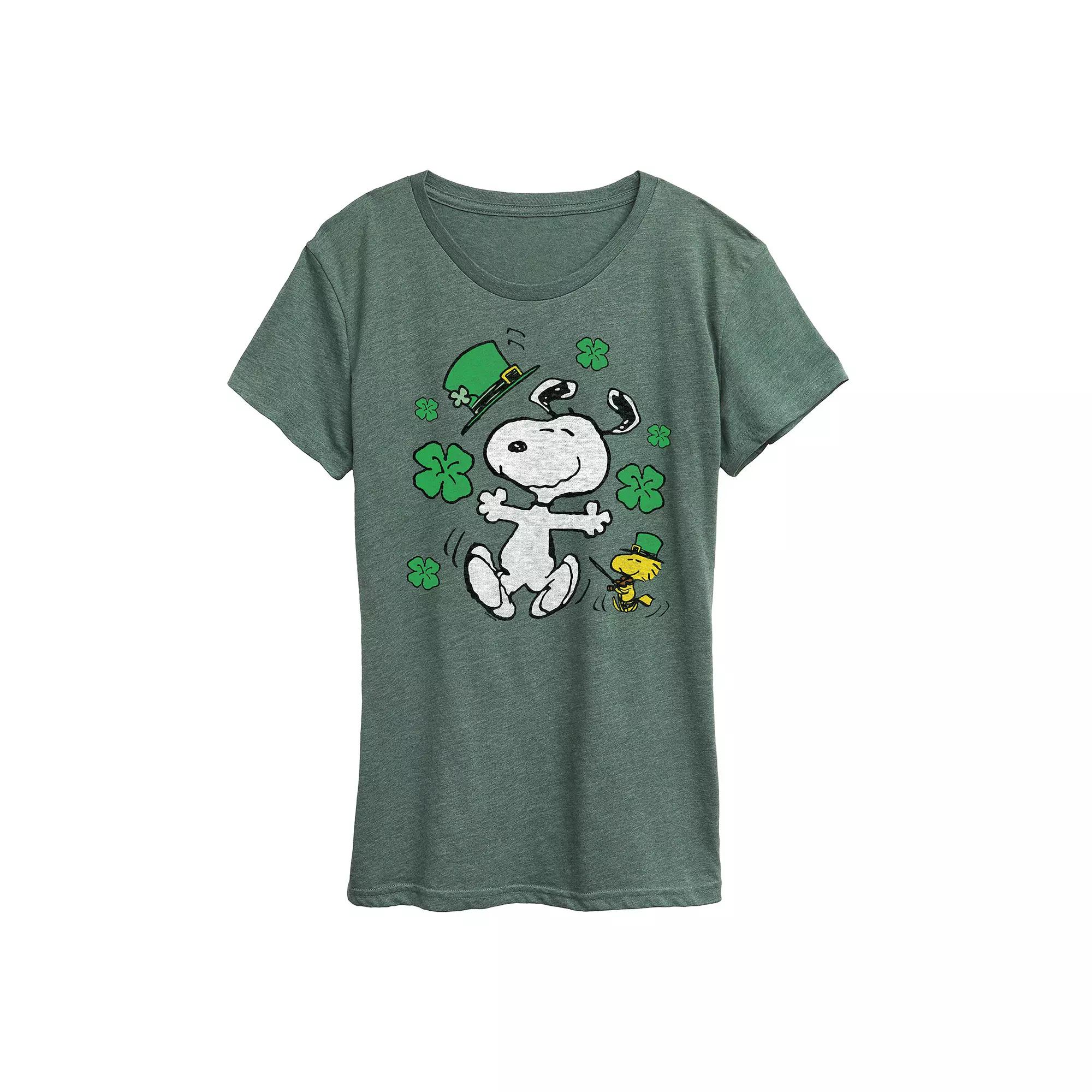 Women's Peanuts Snoopy St. Patrick's Day Graphic Tee,  Product Image