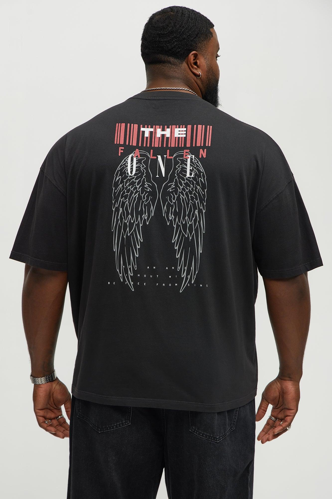 The Fallen One Oversized Short Sleeve Tee - Black Wash Product Image