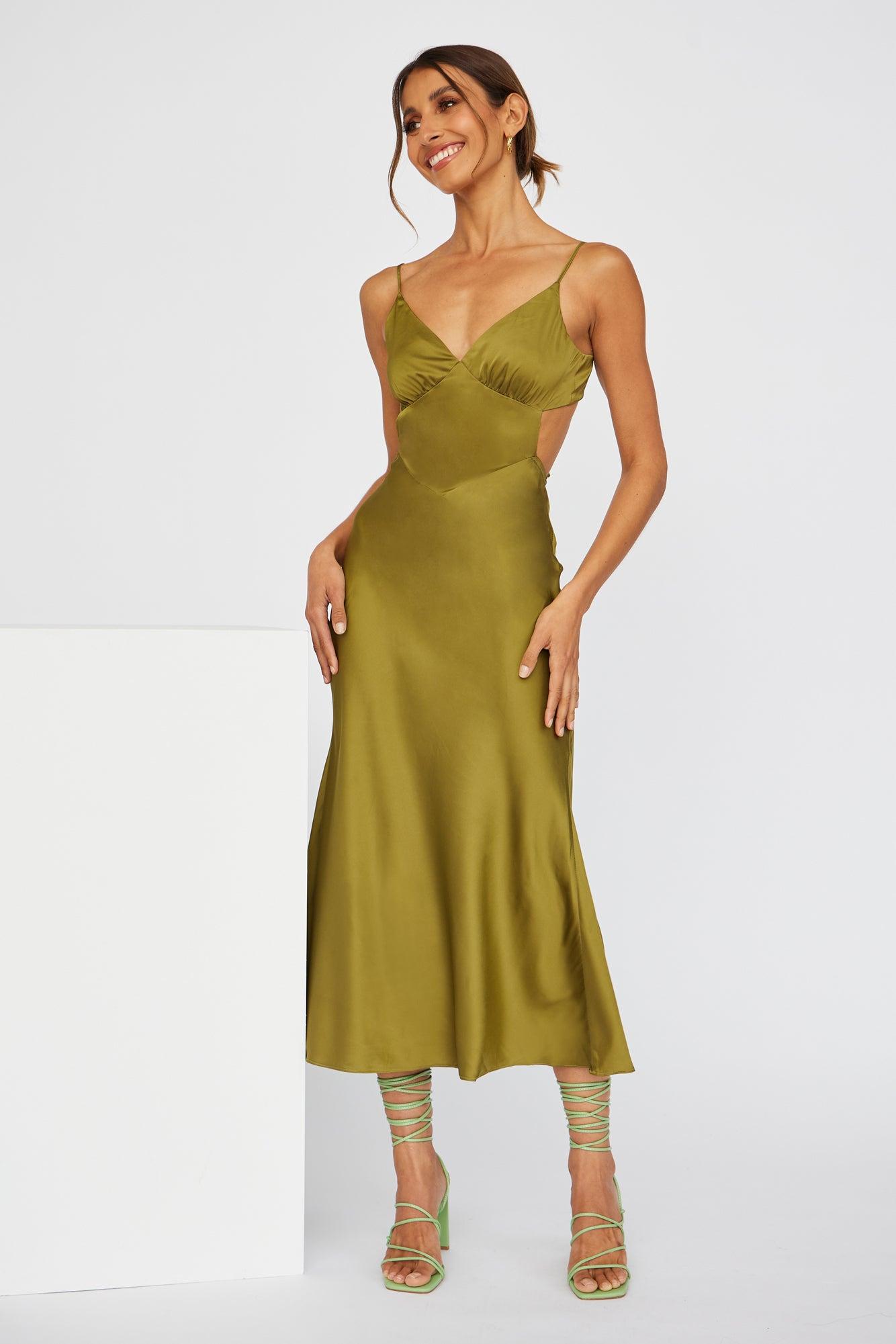 Sunrise Street Midi Dress Green Product Image