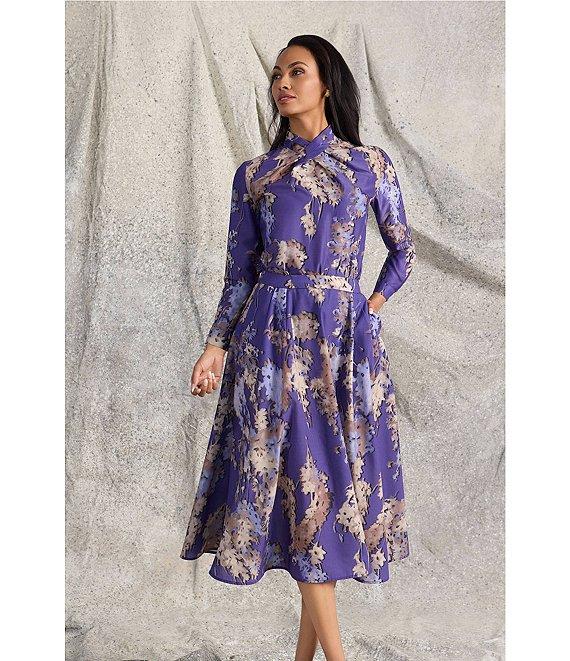 MISOOK Floral Printed Crepe De Chine A-Line Skirt Product Image