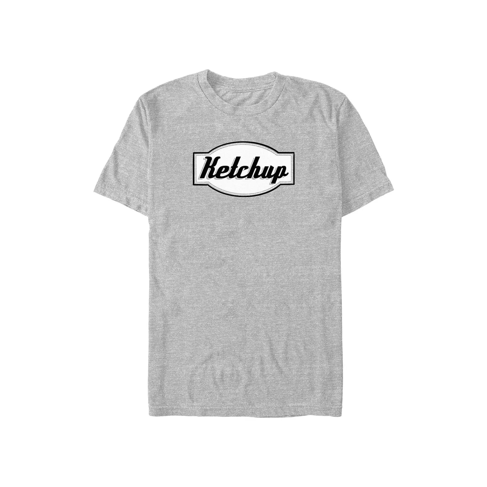 Big & Tall Ketchup Label Graphic Tee, Men's, Size: Large Tall, Athletic Grey Product Image