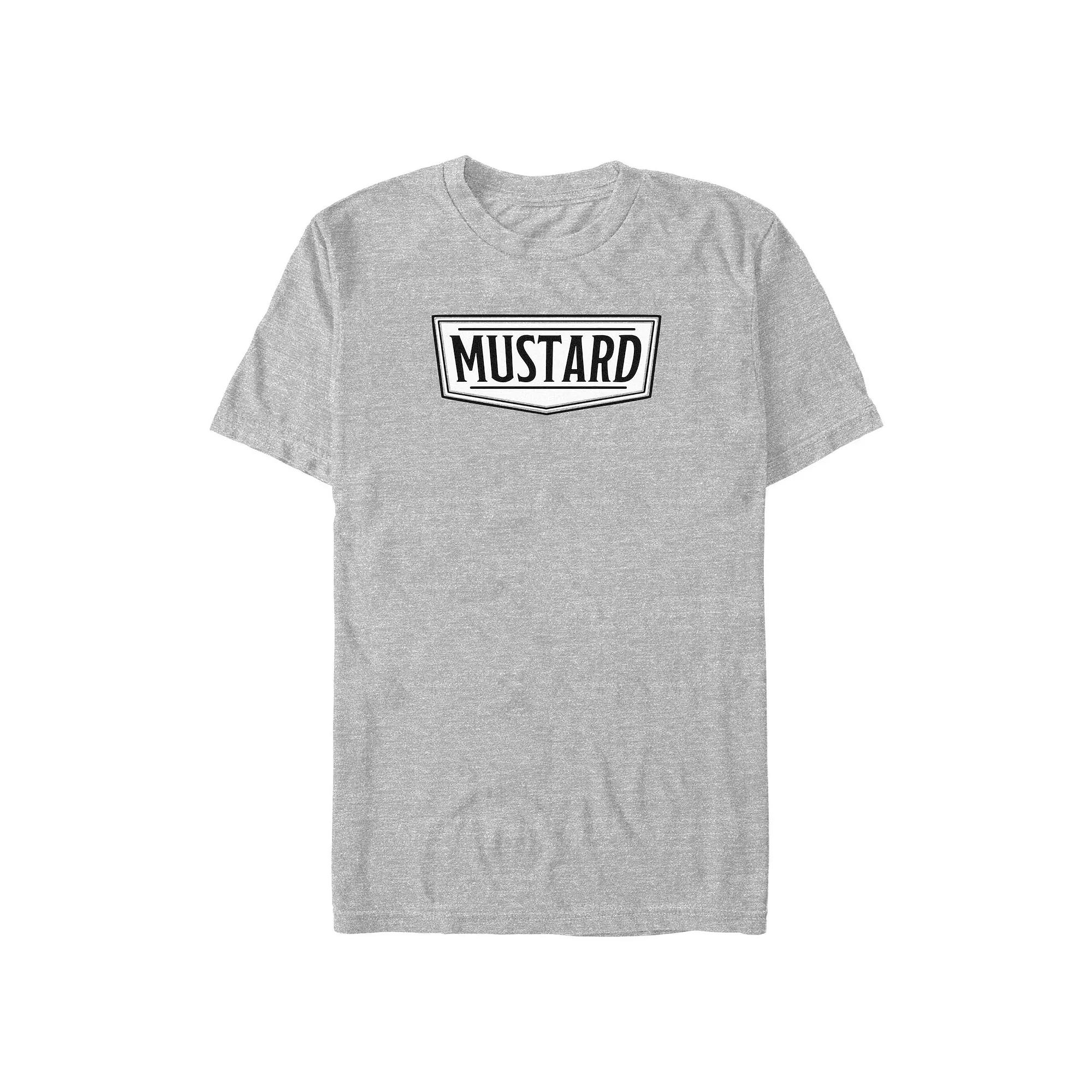 Big & Tall Mustard Label Graphic Tee, Men's, Size: 4XL Tall, Athletic Grey Product Image