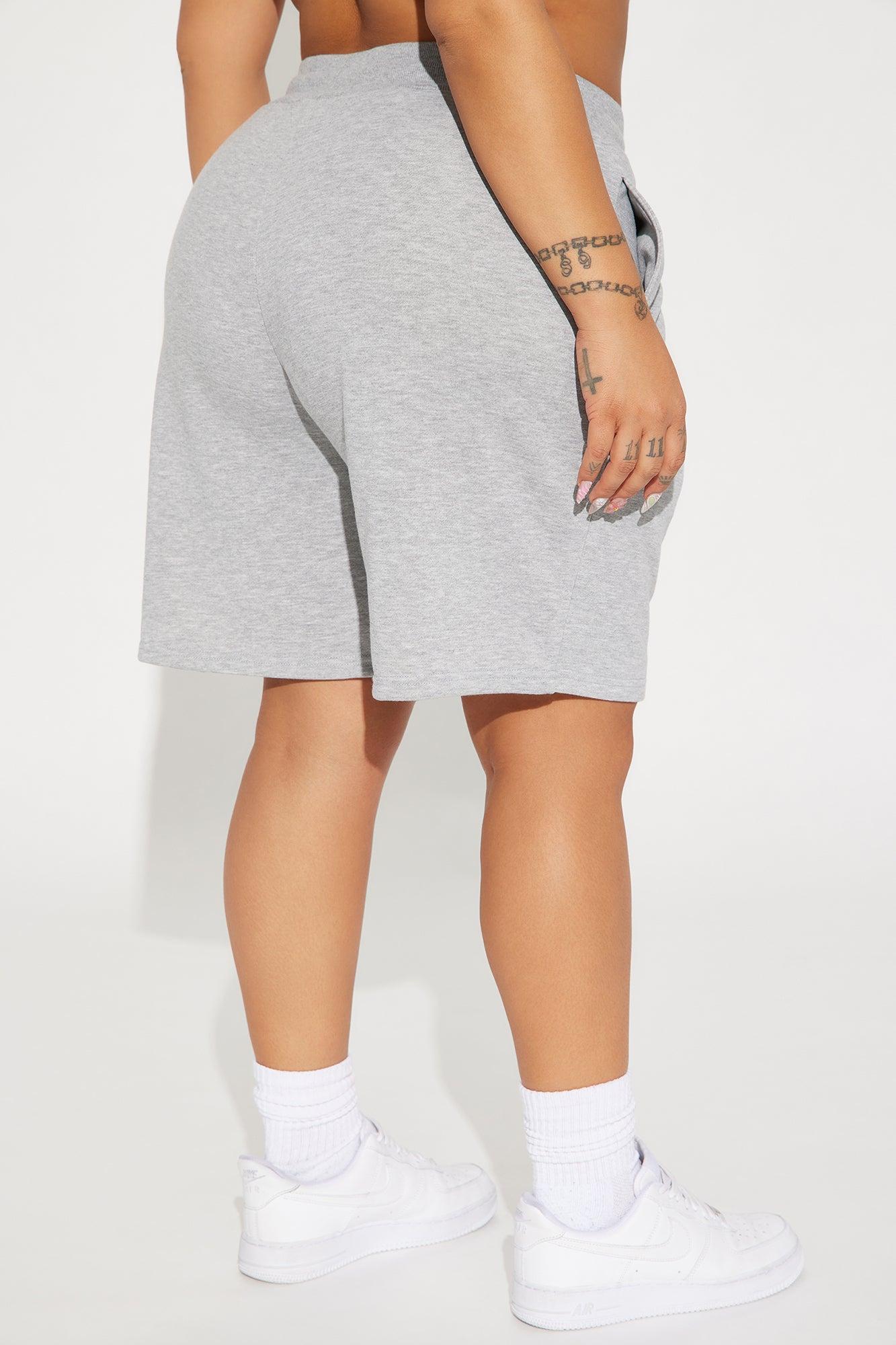 Here To Lounge Sweatshorts - Heather Grey Product Image