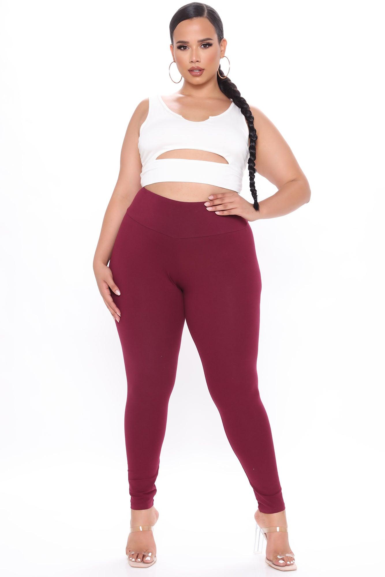 Running Around High Rise Legging - Burgundy Product Image