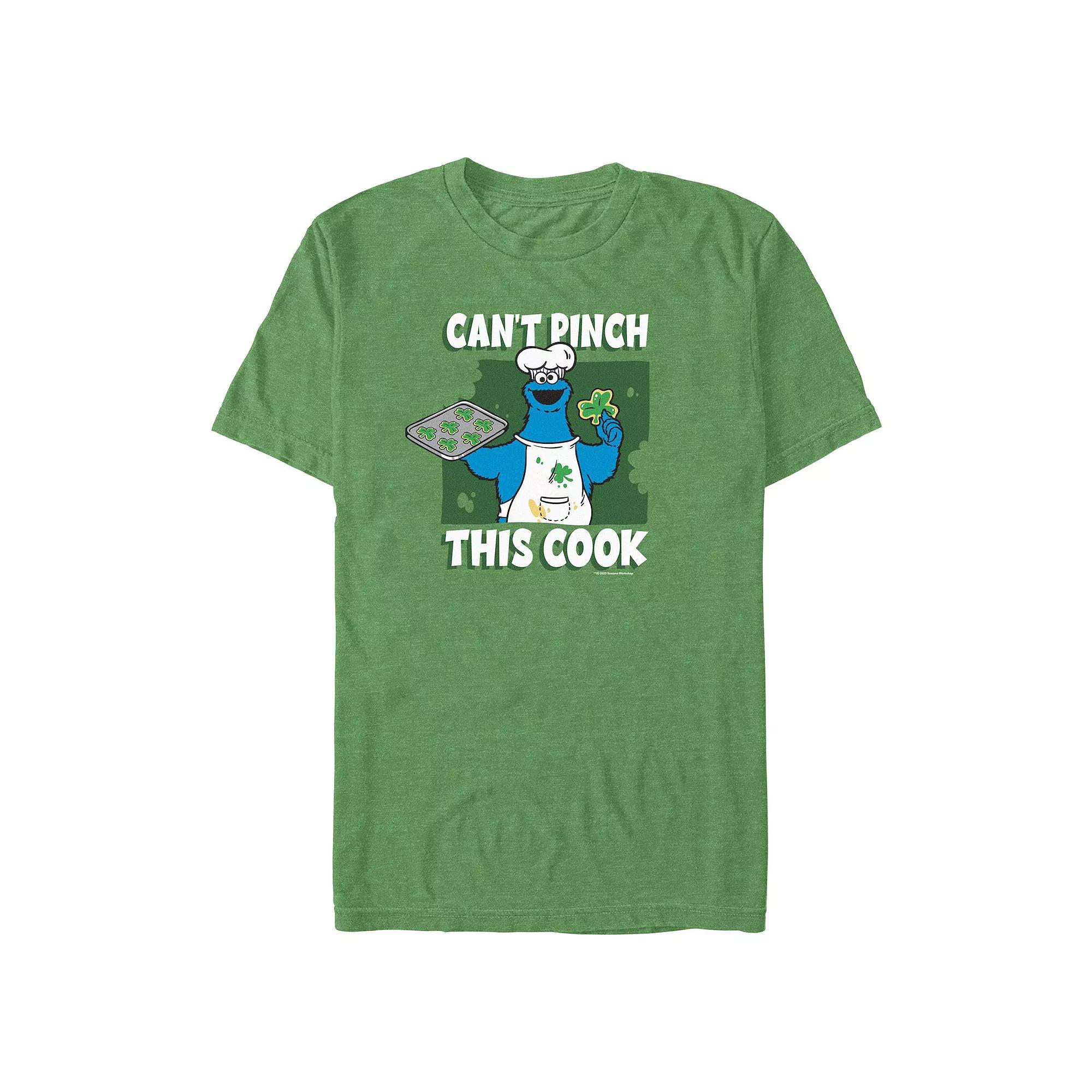 Big & Tall Sesame Street Cookie Monster Can't Pinch This Cook Graphic Tee, Men's,  Product Image