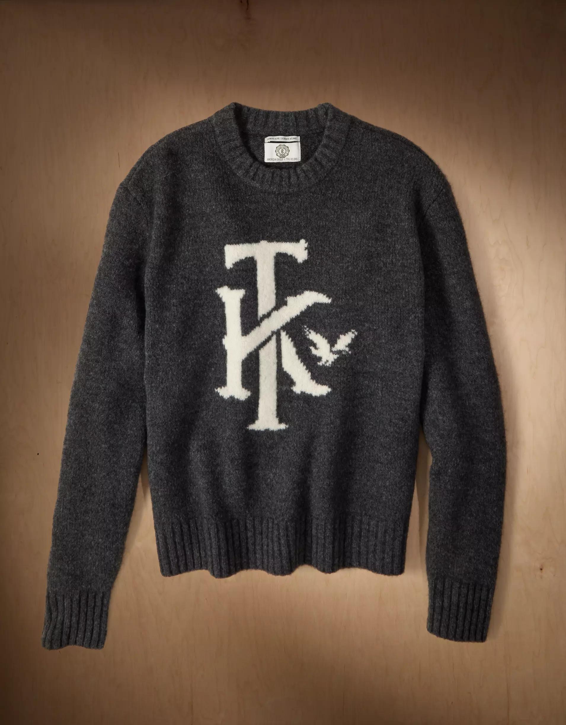 AE x Tru Kolors Wool-Cashmere Crew Neck Sweater Product Image