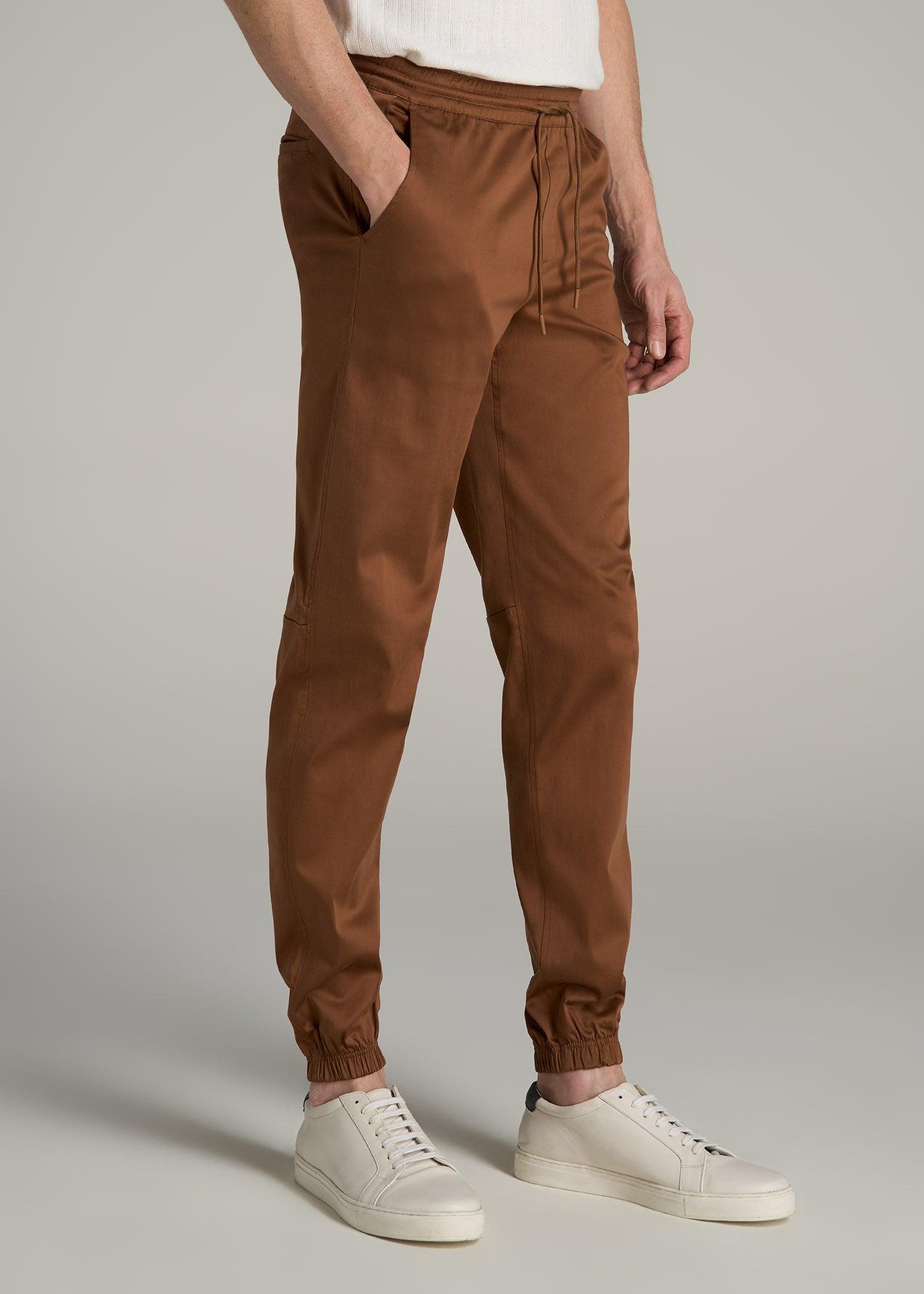 Stretch Twill Jogger Pants for Tall Men in Nutshell Male Product Image