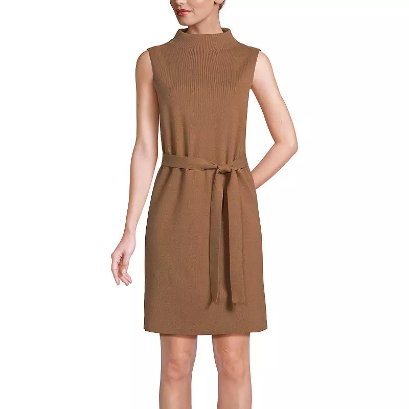 Women's Lands’ End Sleeveless Mock Neck Knit Dress,  Product Image