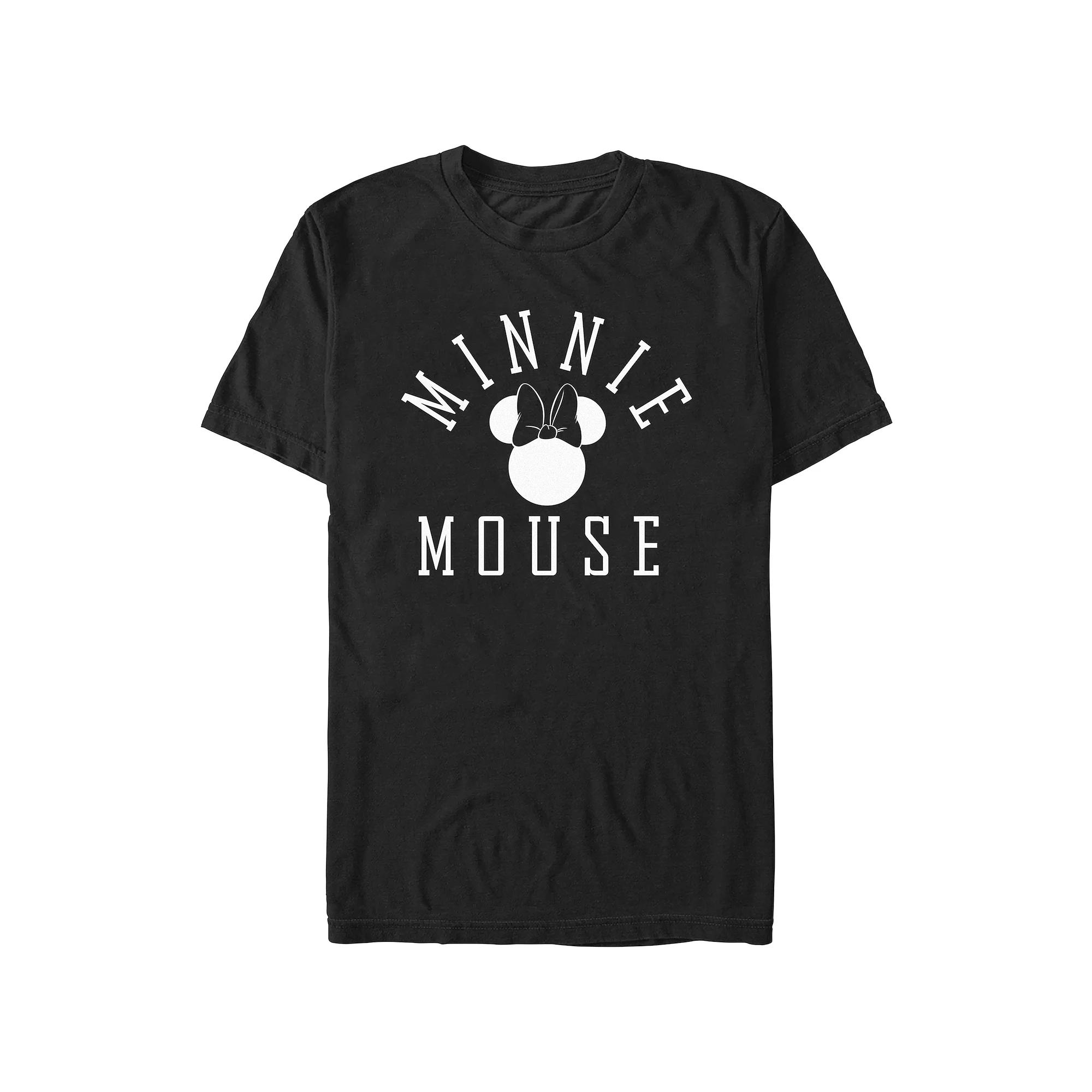 Disney's Minnie Mouse Head Stamp Juniors' Graphic Tee, Women's, Size: Medium, Black Product Image