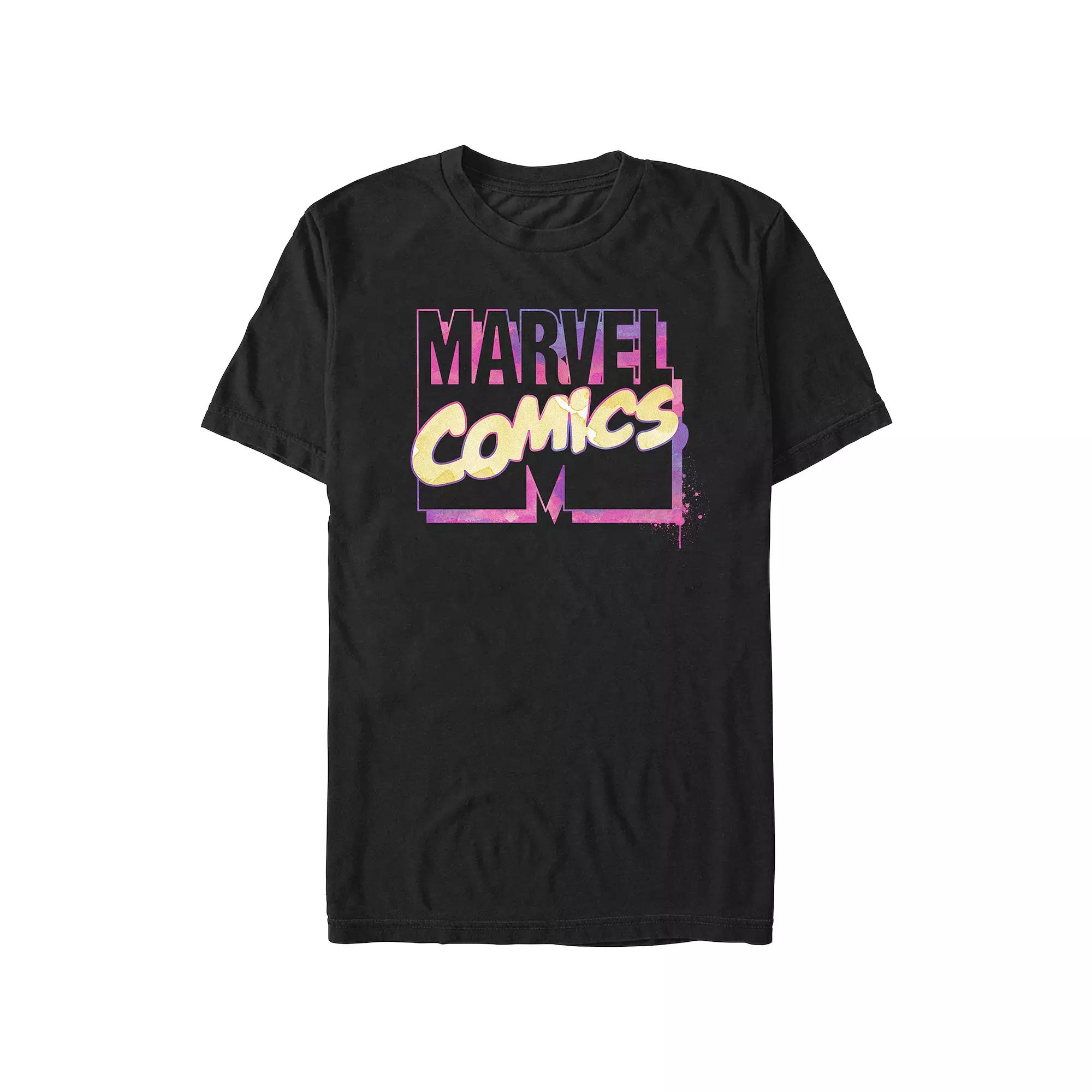 Juniors' Marvel Comics Watercolor Logo Boyfriend Graphic Tee, Women's,  Product Image