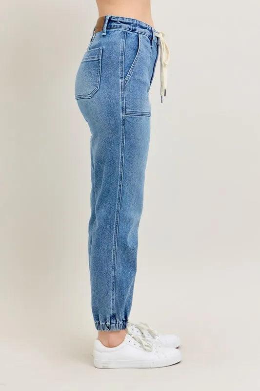 88948   Lani Hi-Rise Denim Judy Blue Jogger Jeans Product Image