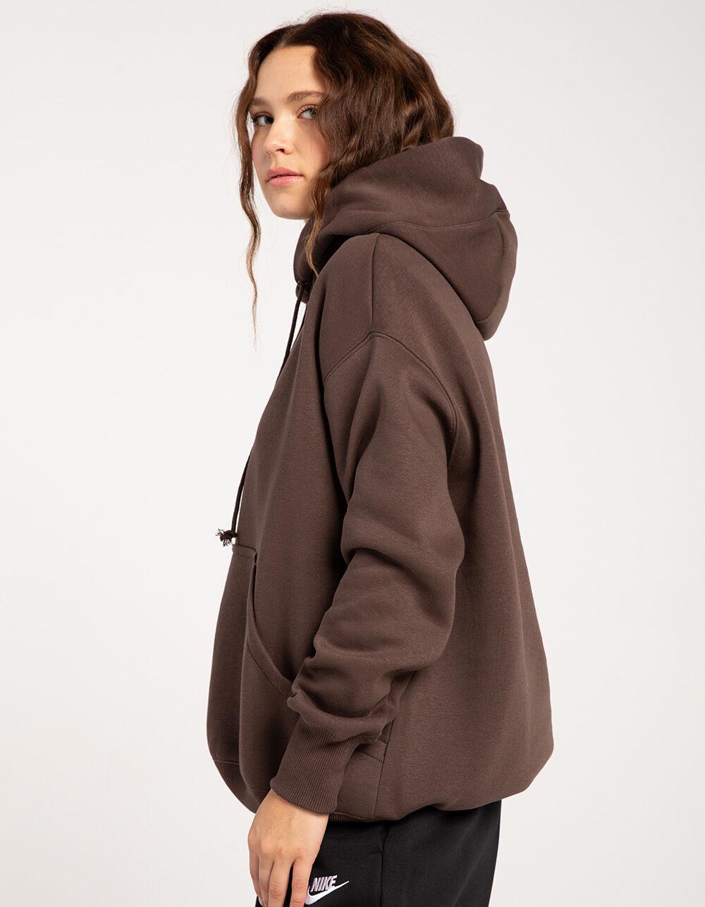 NIKE Sportswear Phoenix Fleece Womens Oversized Hoodie - DARK BROWN Product Image