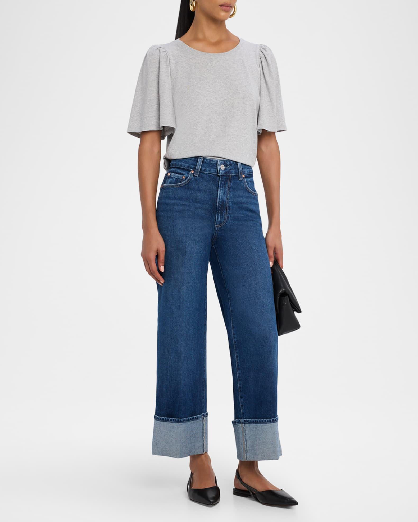 Sasha Ankle Jeans with Wide Cuff Product Image