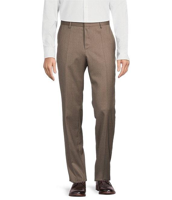 Hugo Boss Genius Slim Fit Flat Front Solid Dress Pants Product Image