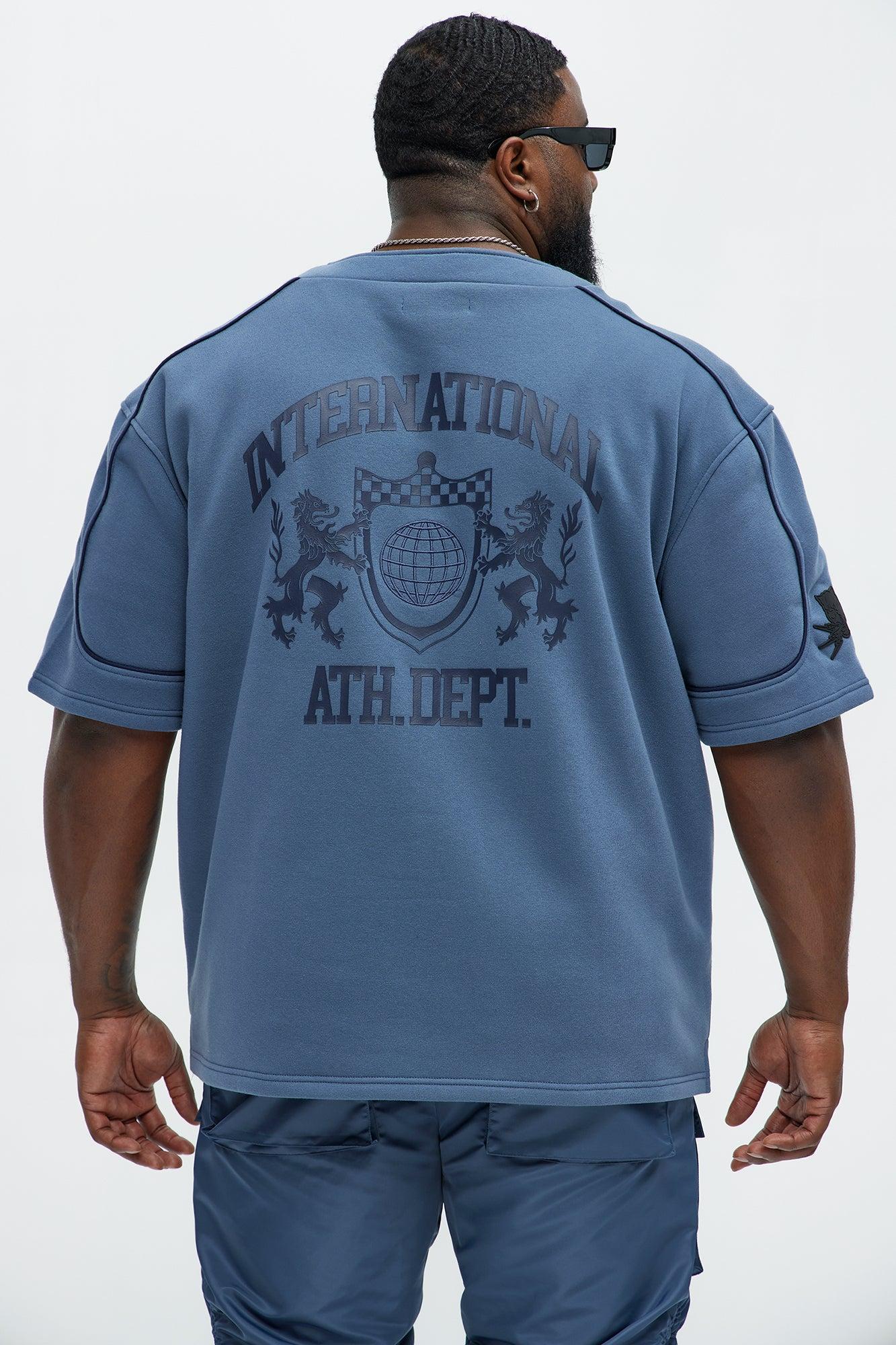 International Athletics Short Sleeve Henley - Navy Product Image