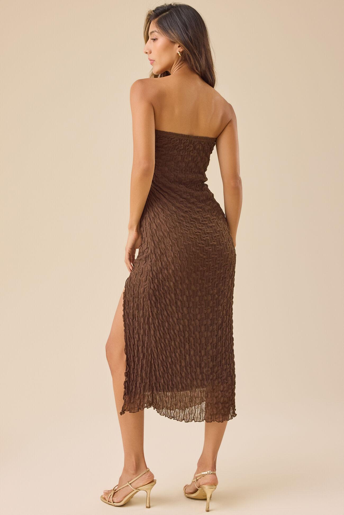 Parker Strapless Textured Midi Dress Product Image
