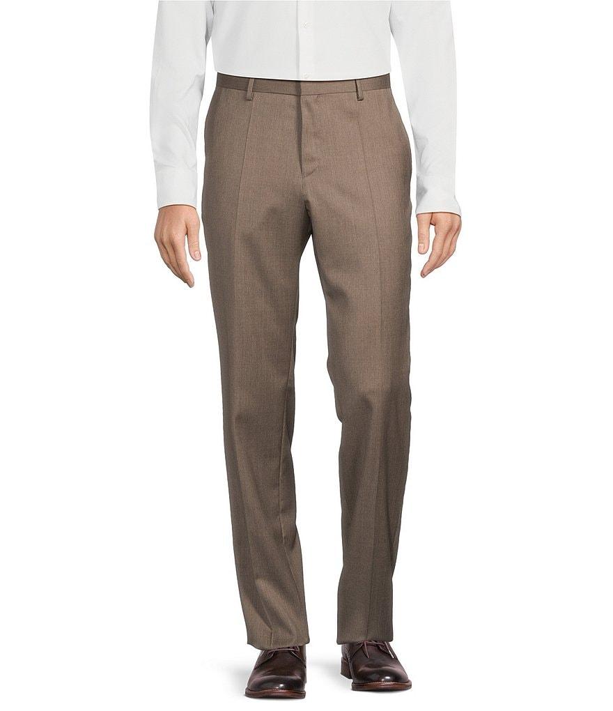 Hugo Boss Genius Slim Fit Flat Front Solid Dress Pants Product Image