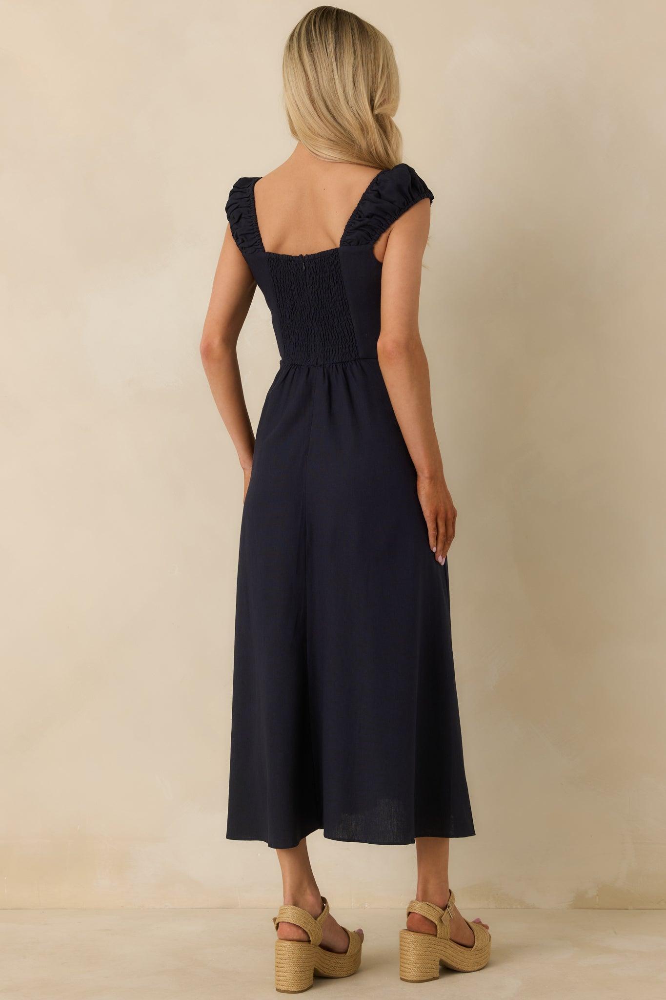 Radiant Reverie Navy Midi Dress Product Image