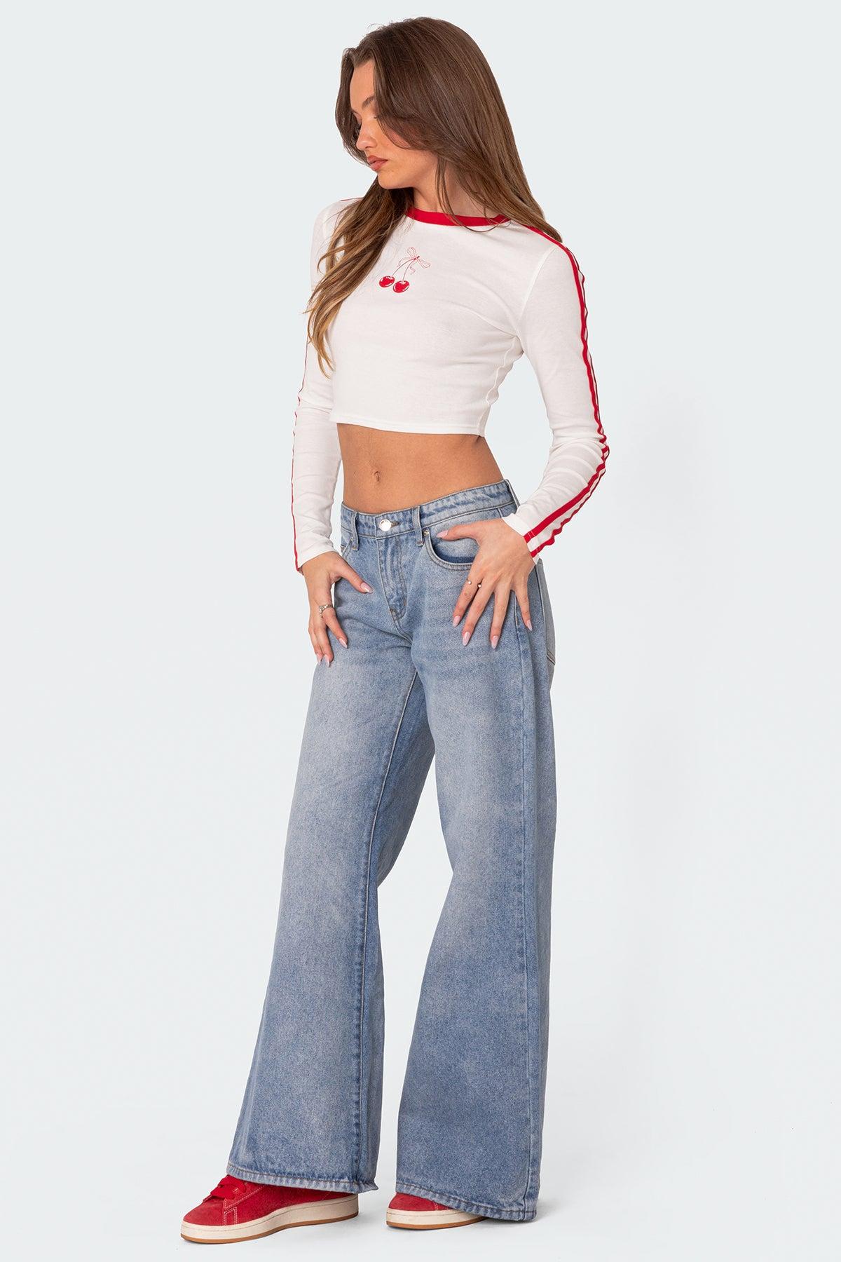 Low Rise Bootcut Jeans Product Image