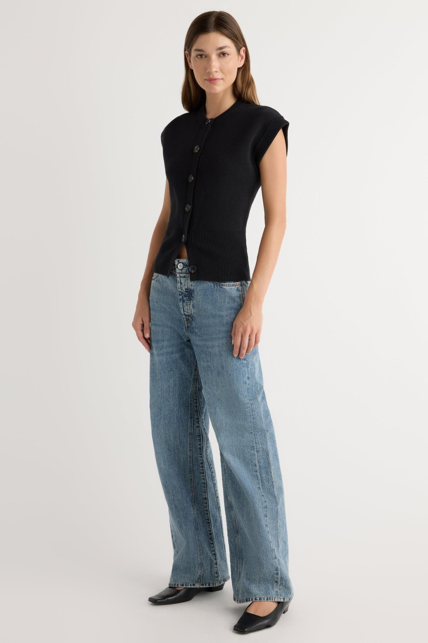 Solea Button Knit Vest Product Image