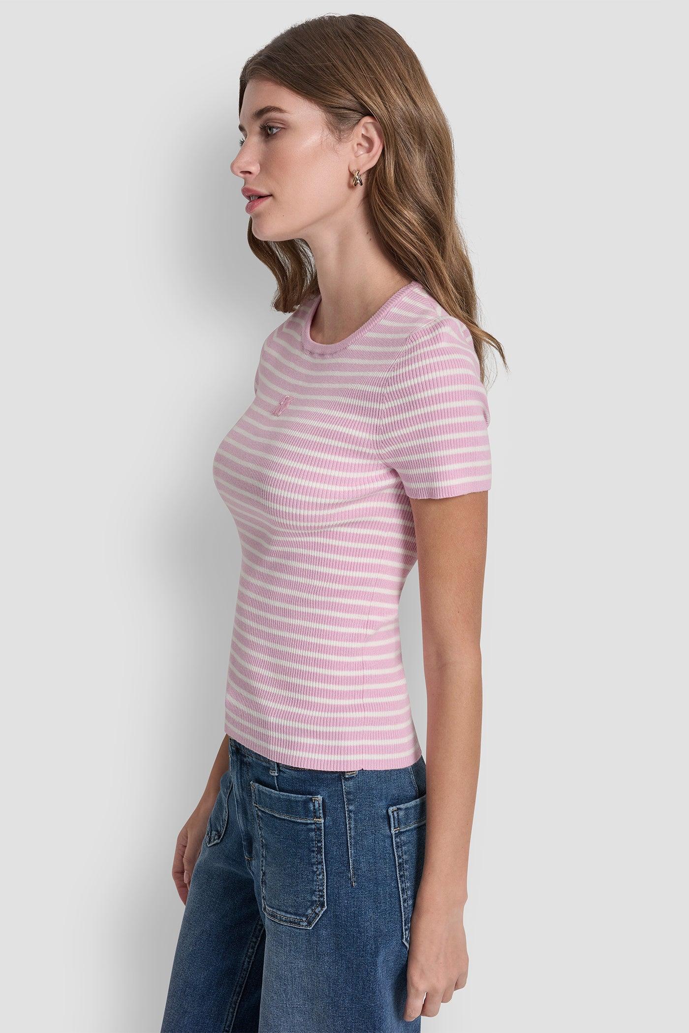 CREW NECK STRIPED TEE Product Image