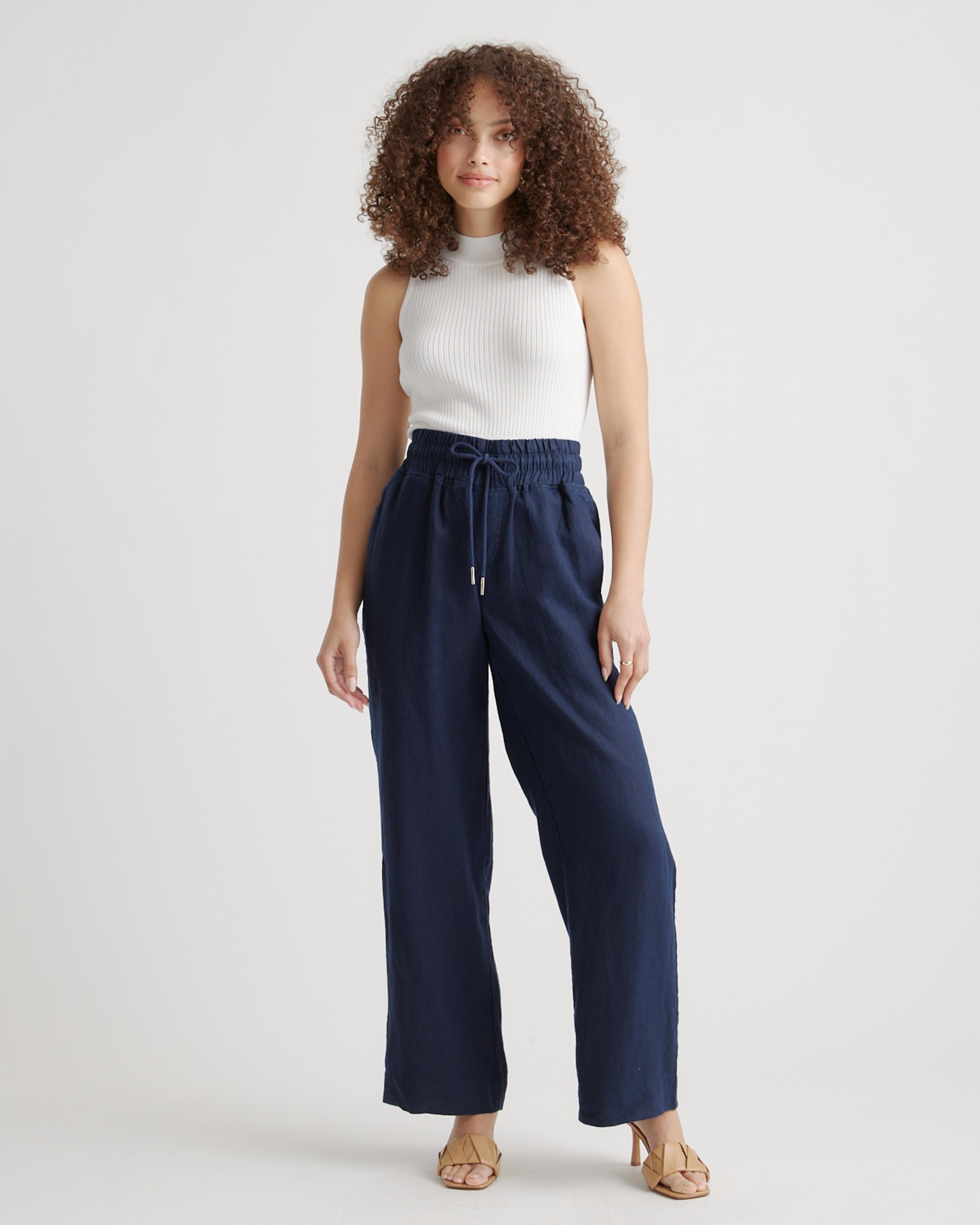 Quince | Women's 100% European Linen Wide Leg Pants Product Image