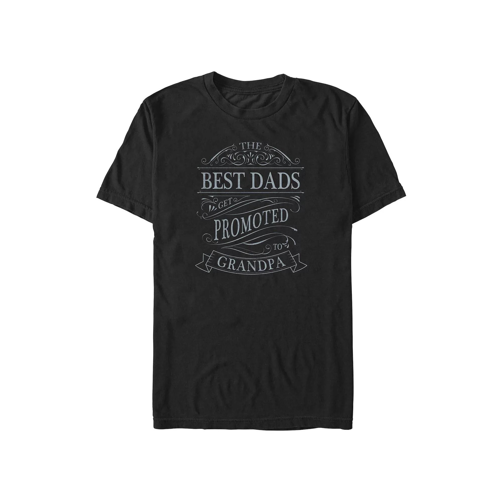 Big & Tall The Best Dads Get Promoted To Grandpa Graphic Tee, Men's,  Product Image