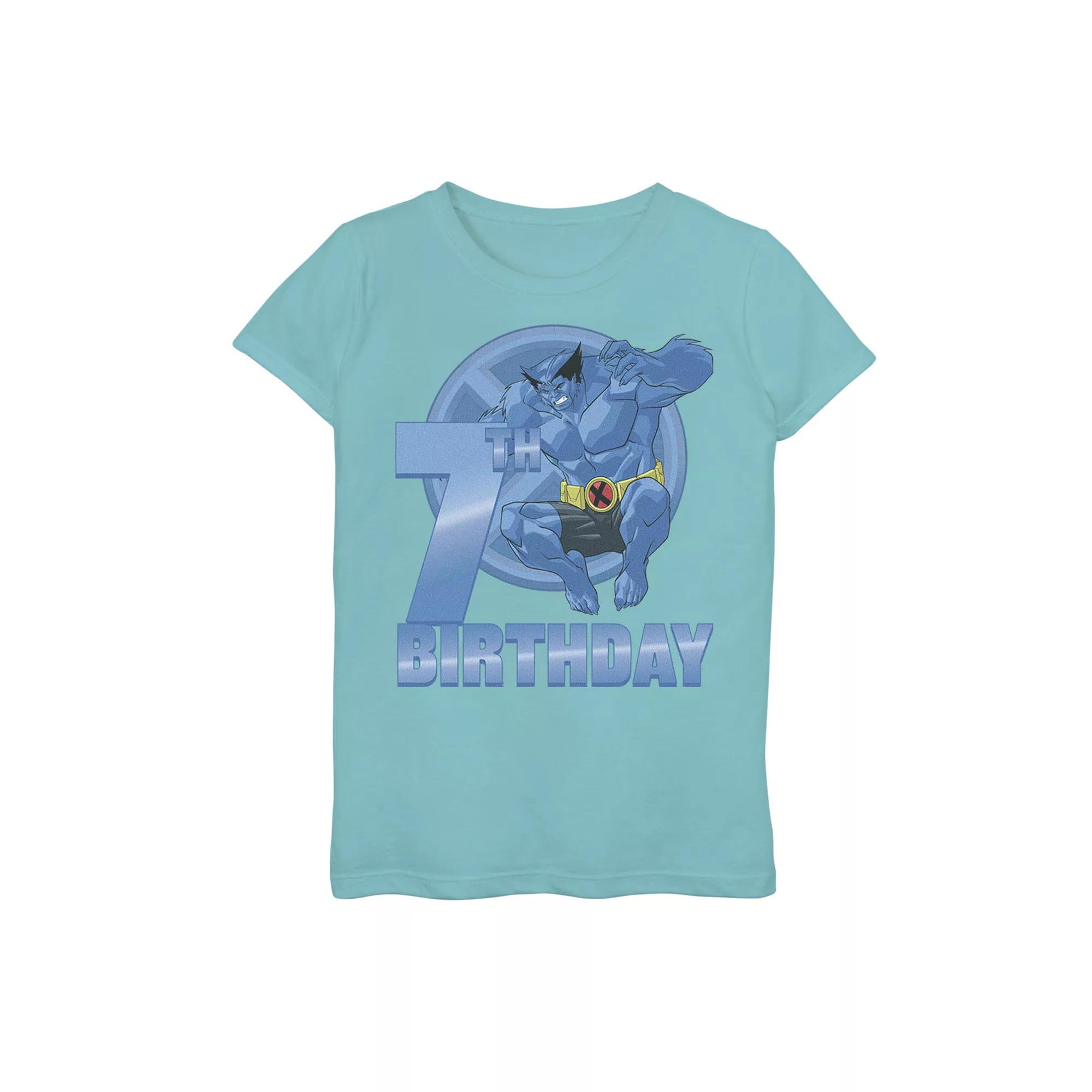 Girls 7-16 Marvel X-Men Beast 7th Birthday Badge Graphic Tee, Girl's,  Product Image