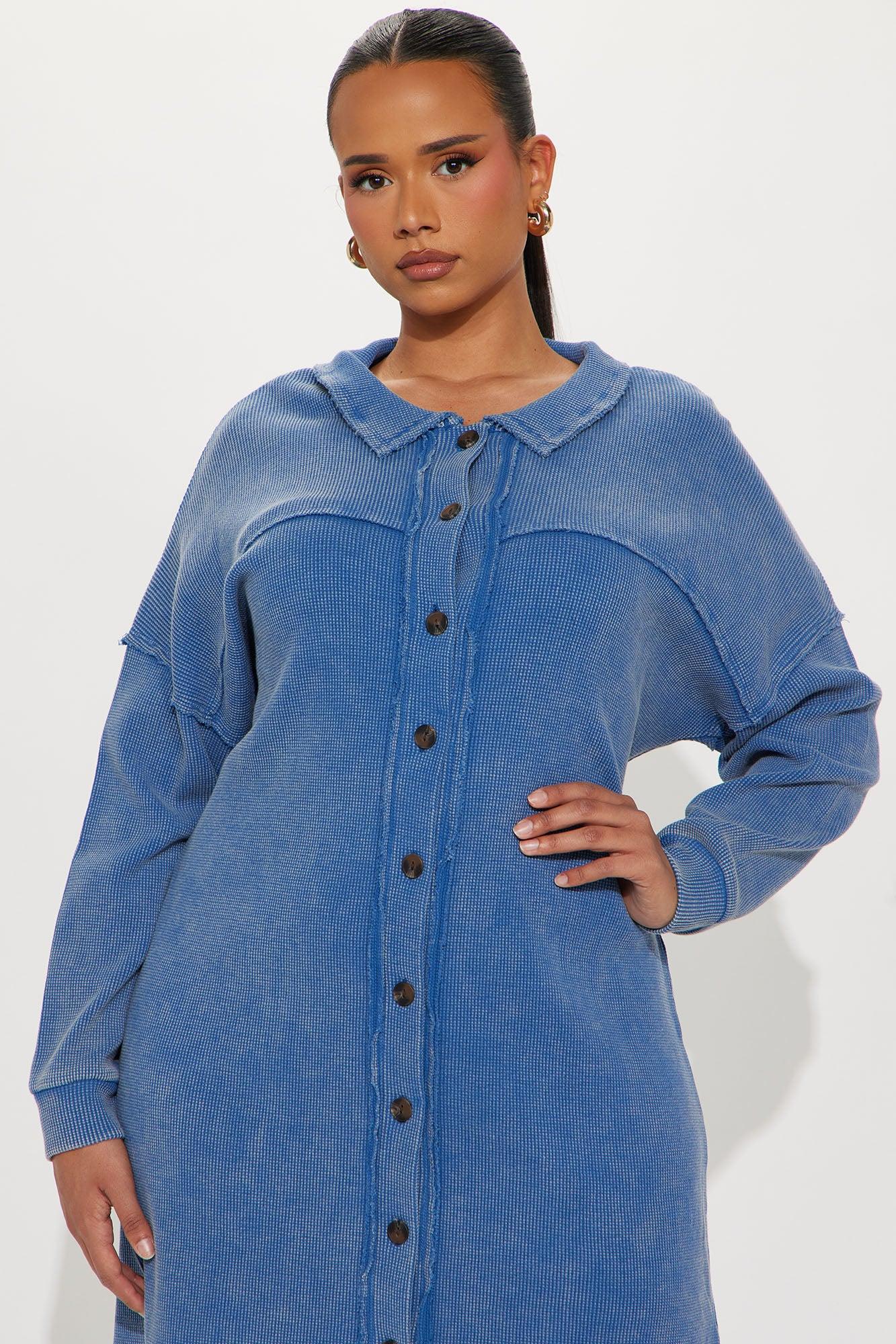 Cece Washed Legging Set - Blue Product Image