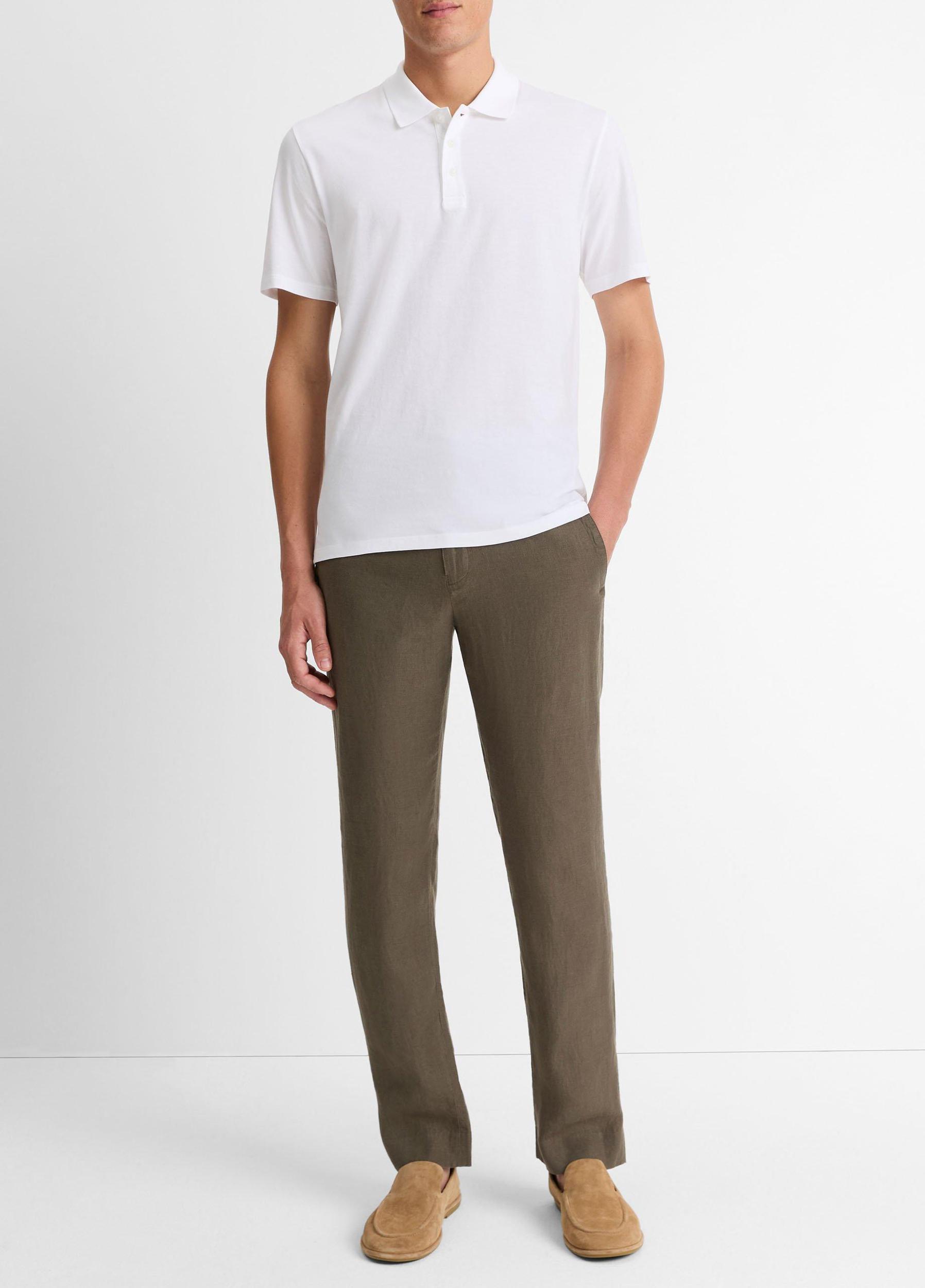 Pima Cotton Short-Sleeve Polo Shirt Product Image